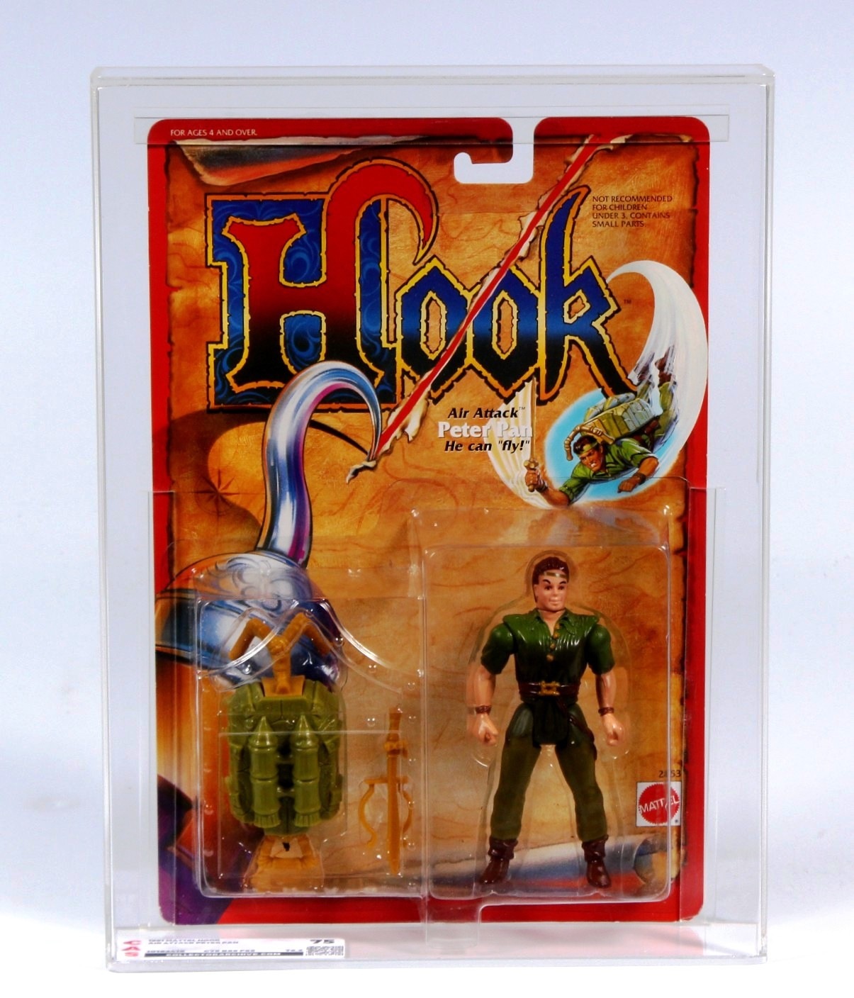 1991 Mattel Hook Carded Action Figure - Air Attack Peter Pan