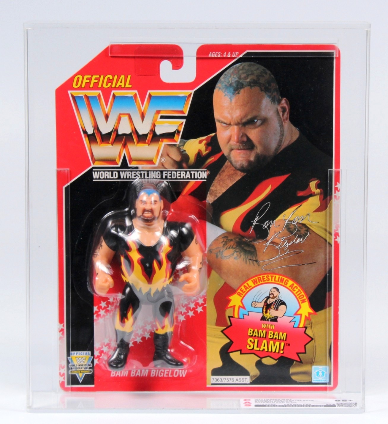 bam bam bigelow action figure with breakaway table then now forever