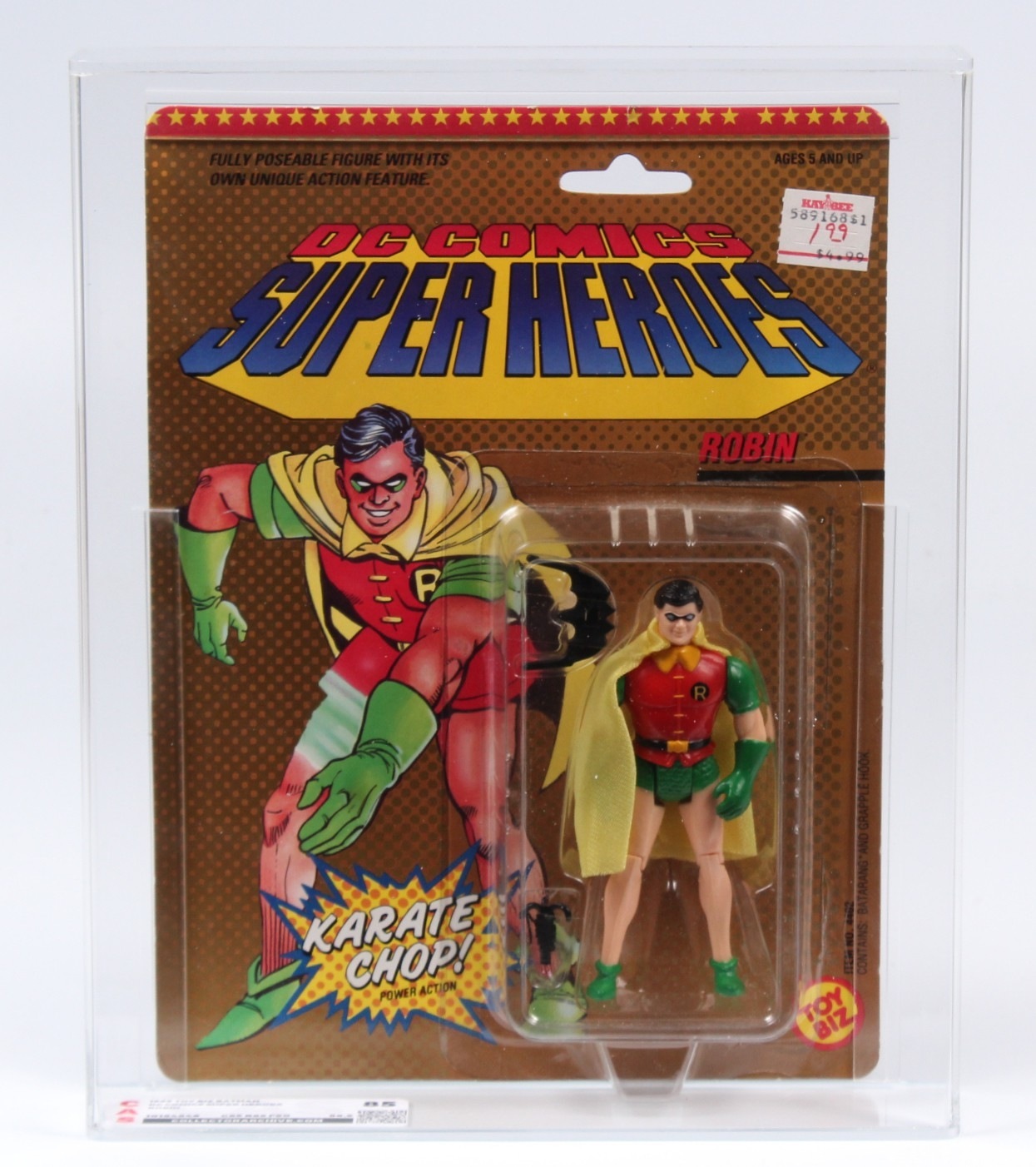 1989 Toy Biz Batman Carded Action Figure - Robin