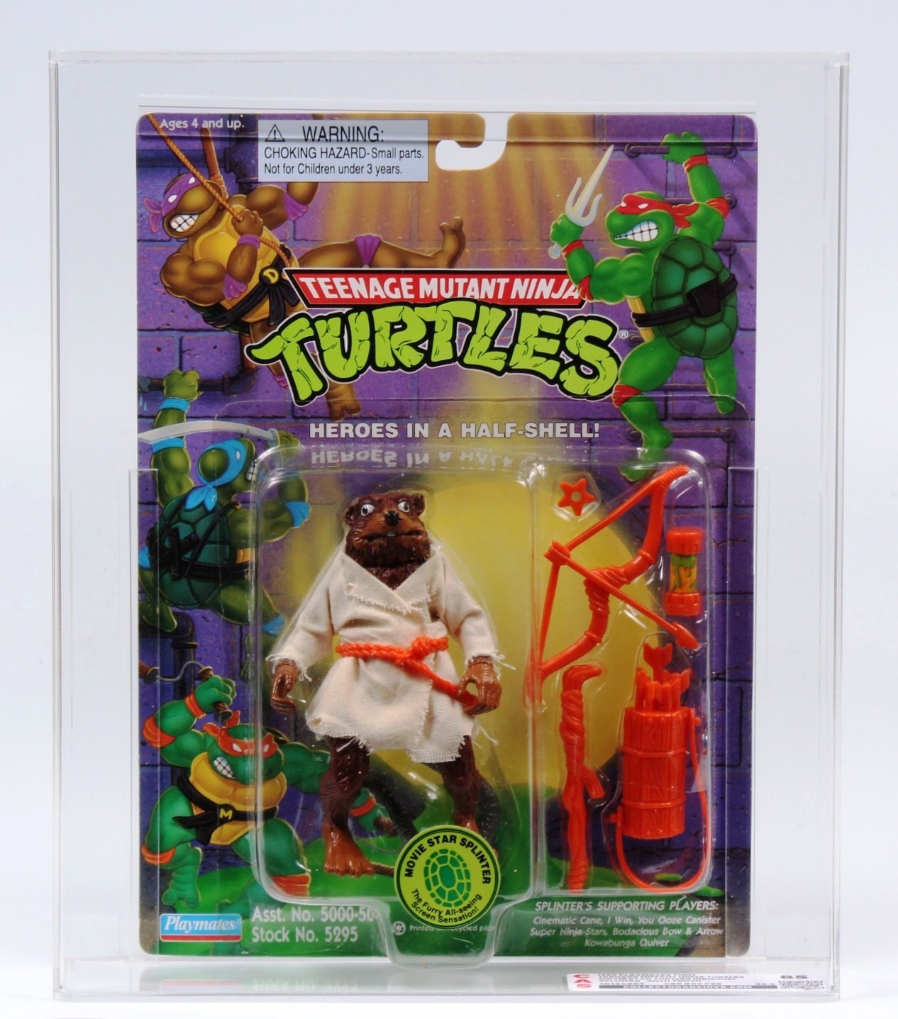 1999 Playmates Teenage Mutant Ninja Turtles Carded Action Figure - Movie  Star Splinter (Reissue)