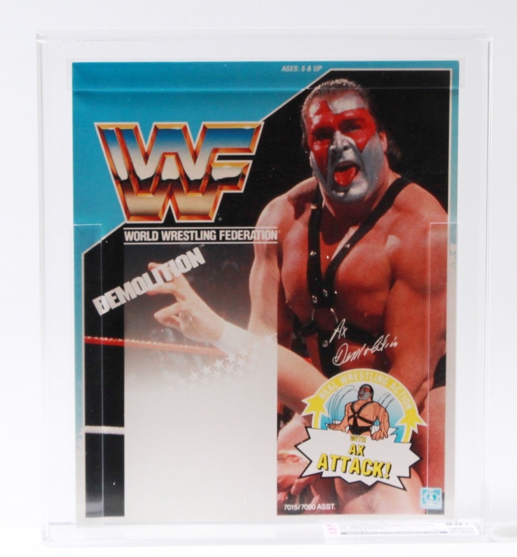 1990 Hasbro WWF Proof Card - Ax Demolition