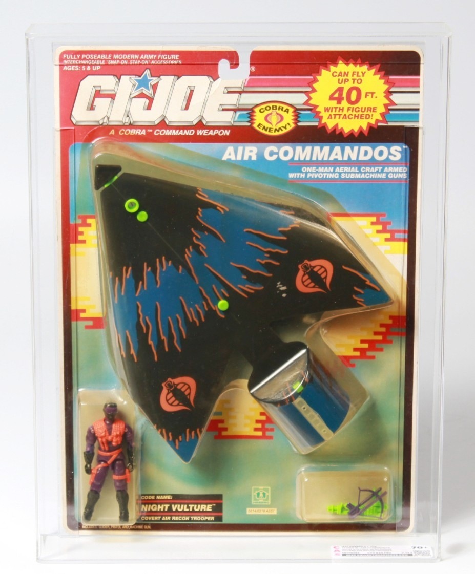 1991 Hasbro G.I. Joe Carded Air Commandos - Night Vulture with Glider