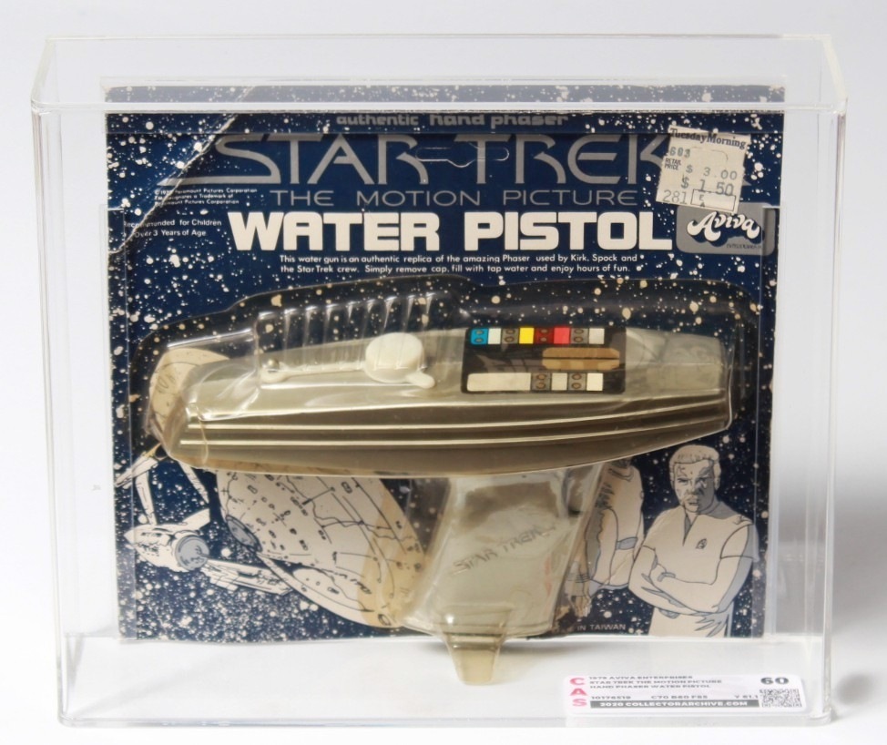 1979 Aviva Star Trek Carded Toy - Hand Phaser Water Pistol