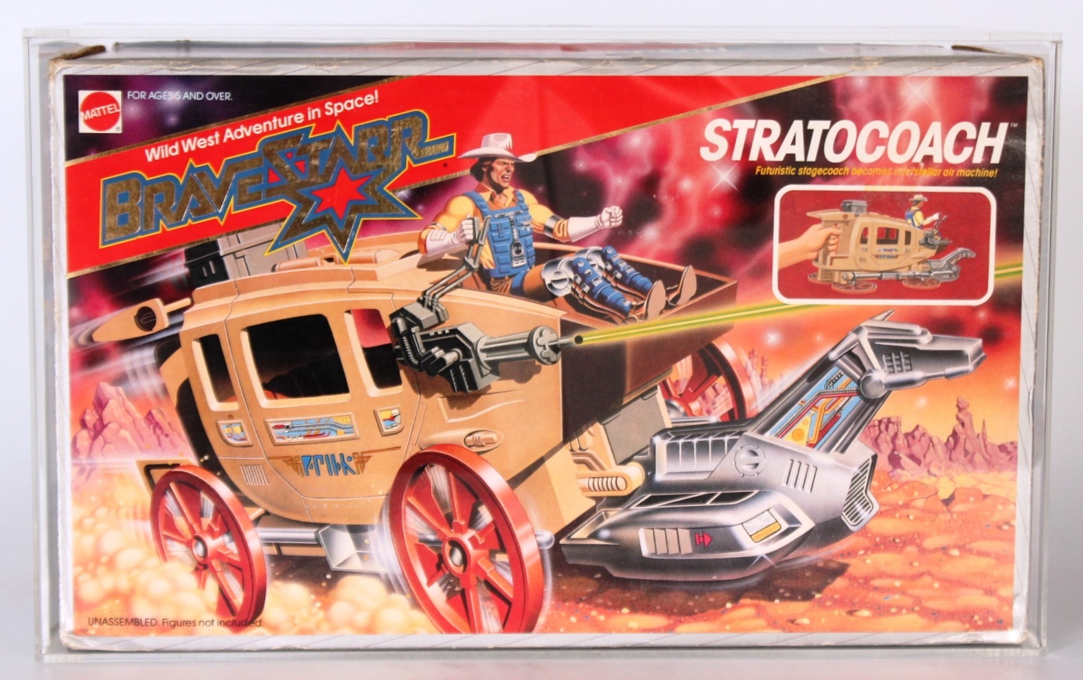 1986 Vintage Mattel BraveStarr Boxed Vehicle - Stratocoach