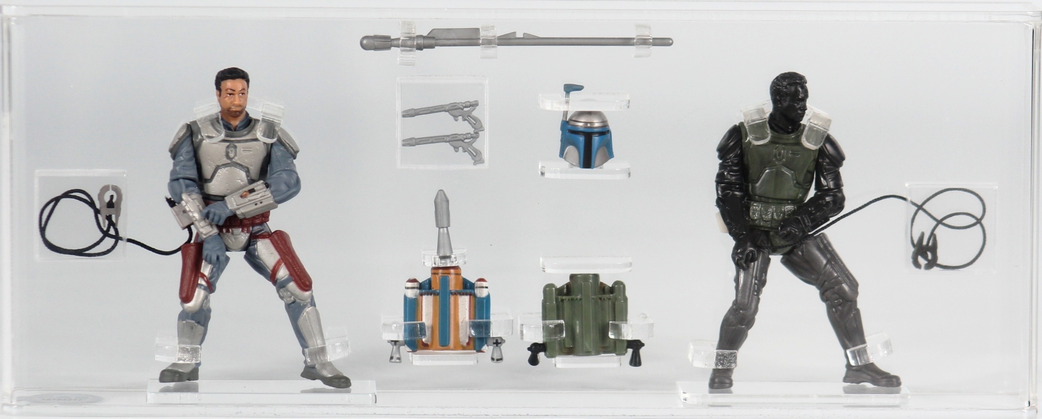 CUSTOM 2002 Hasbro Star Wars AOTC Loose First Shot Prototype & Production  Figure - Jango Fett (Kamino Escape)