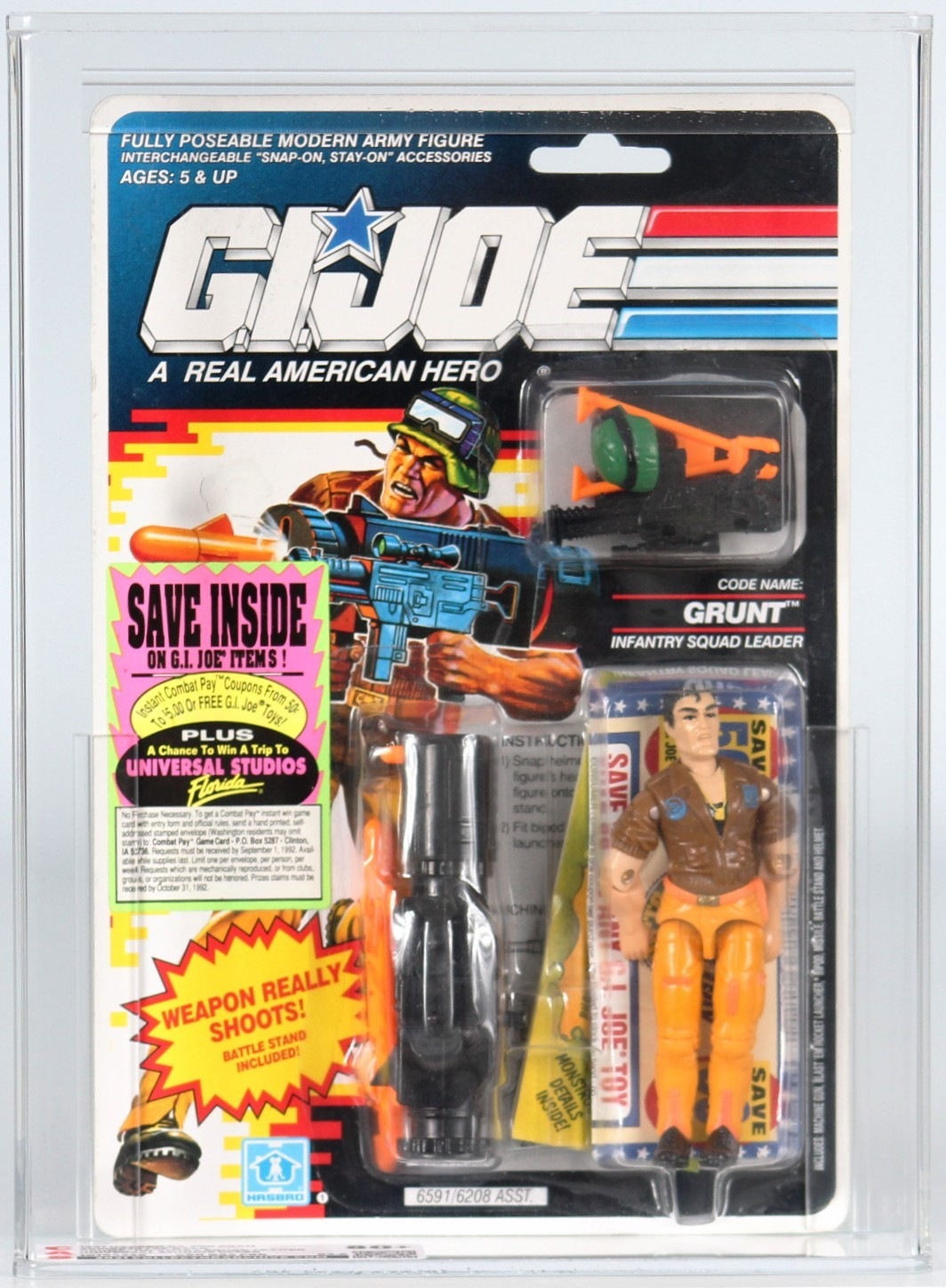 1991 Hasbro G.I. Joe Carded Action Figure - Grunt