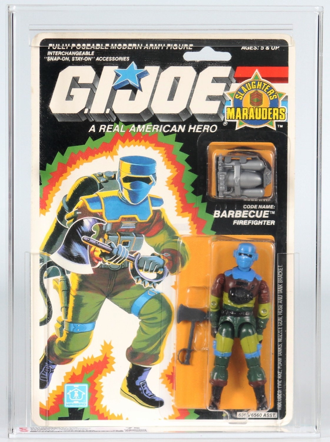 1989 Hasbro G.I. Joe Carded Action Figure - Barbecue (Slaughter's Marauders)