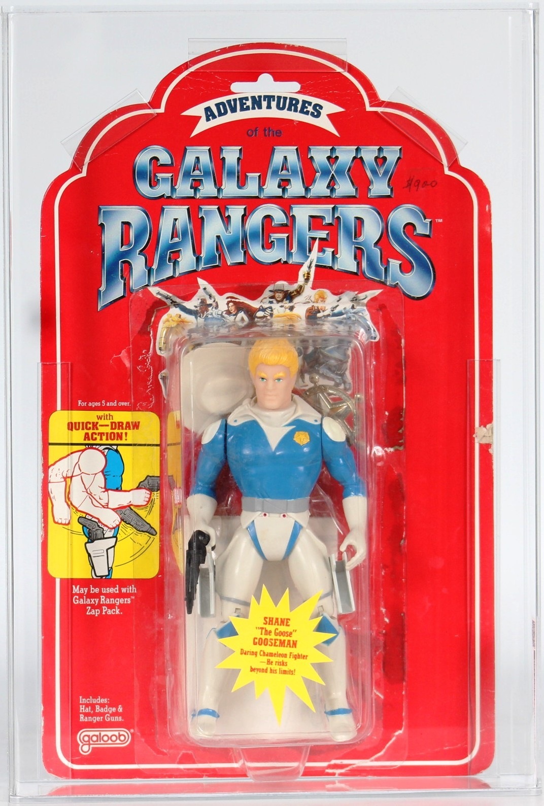 1986 Galoob Galaxy Rangers Carded Action Figure - Shane 'The Goose' Gooseman