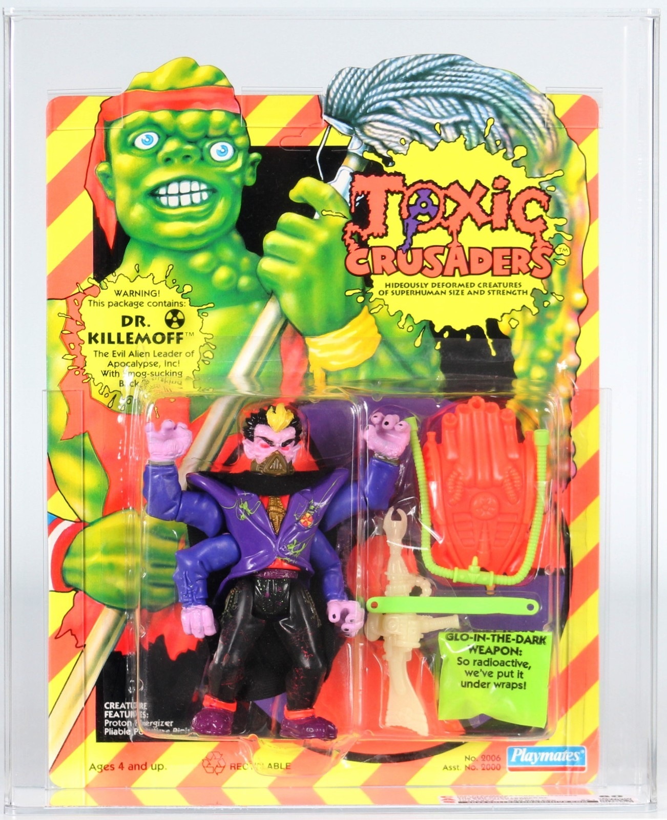 1991 Playmates Toxic Crusaders Carded Action Figure - Dr.Killemoff