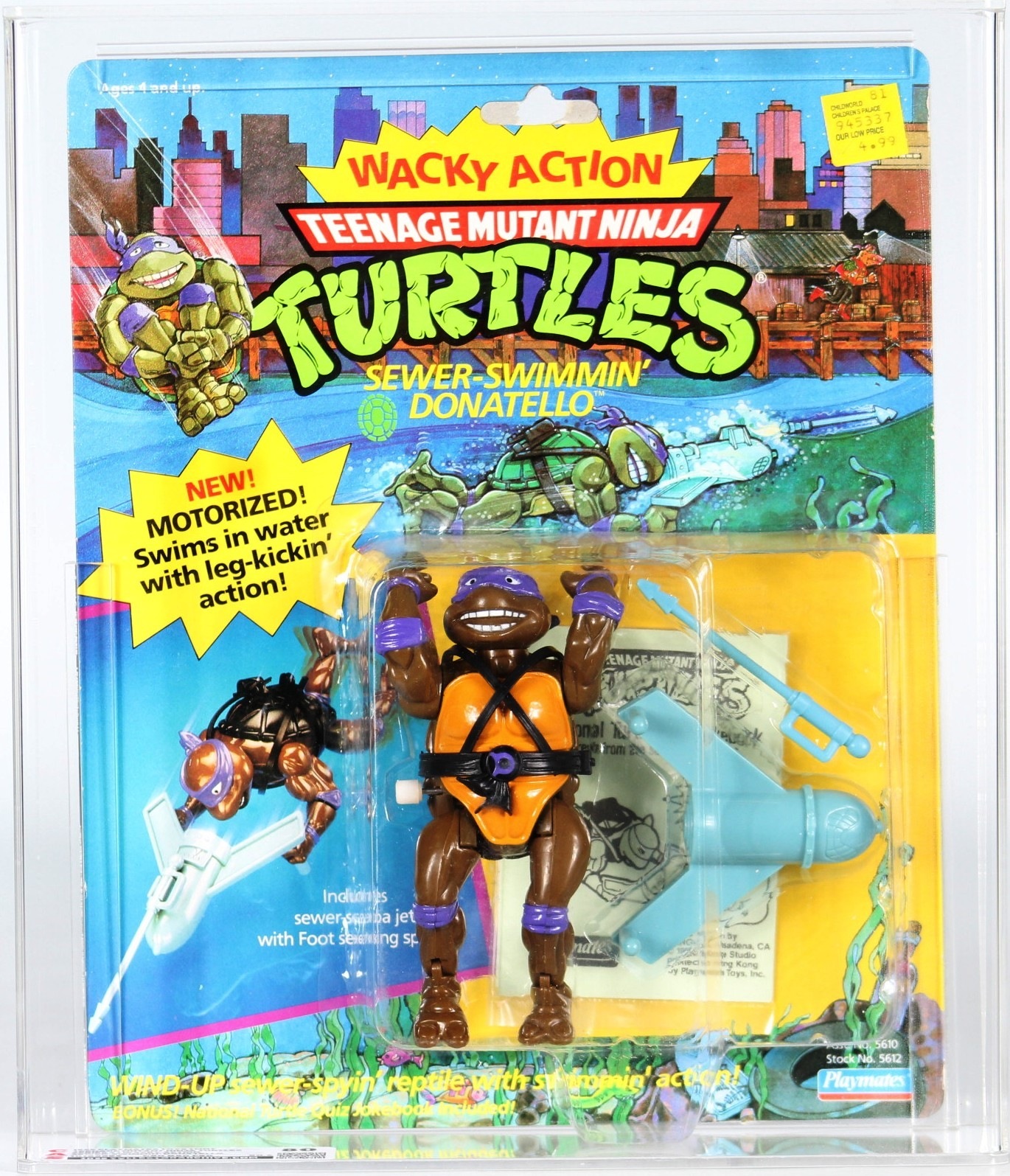 1989 Playmates Teenage Mutant Ninja Turtles Wacky Action Carded Action ...