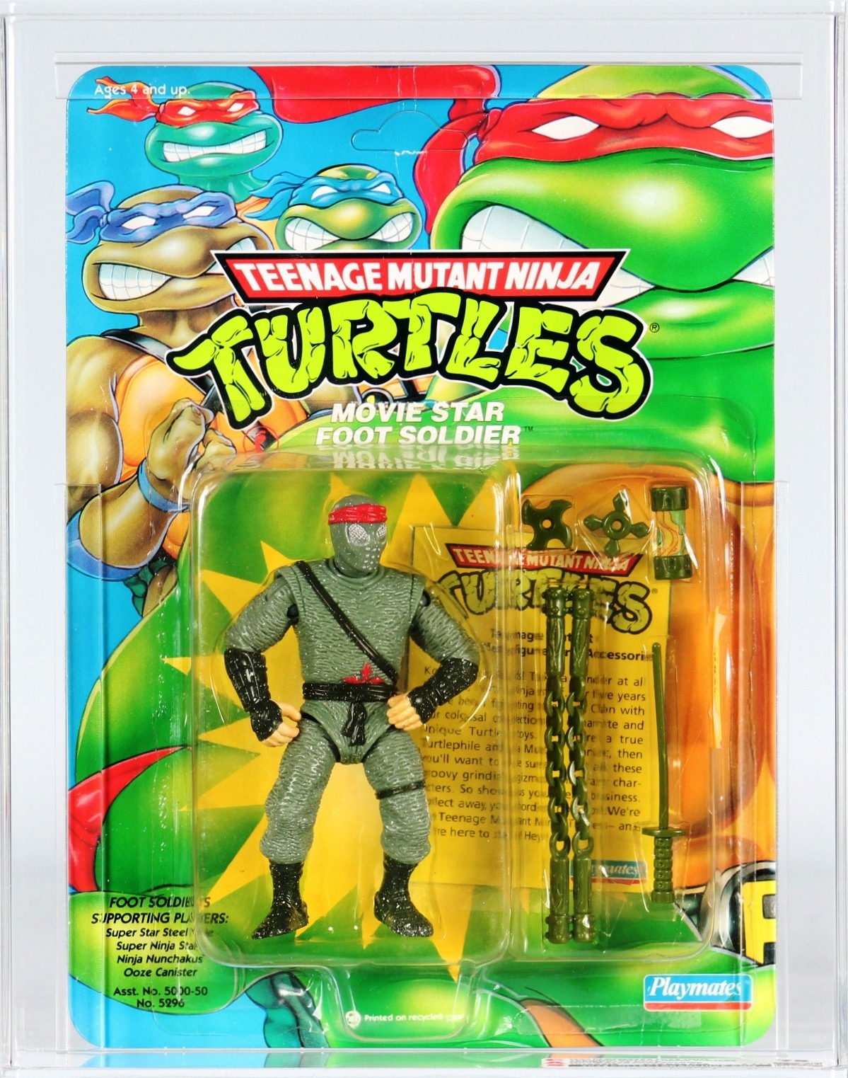 1992 Playmates Teenage Mutant Ninja Turtles Carded Action Figure ...