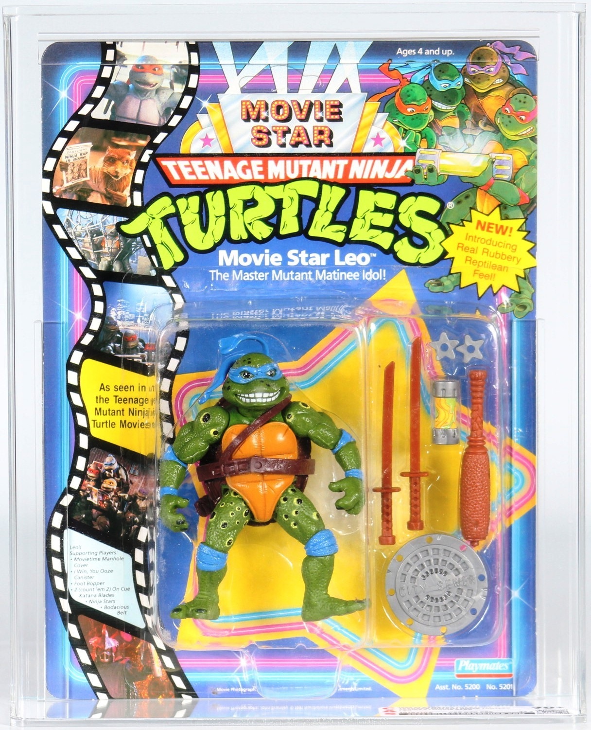 1992 Playmates Teenage Mutant Ninja Turtles Movie Star Carded 