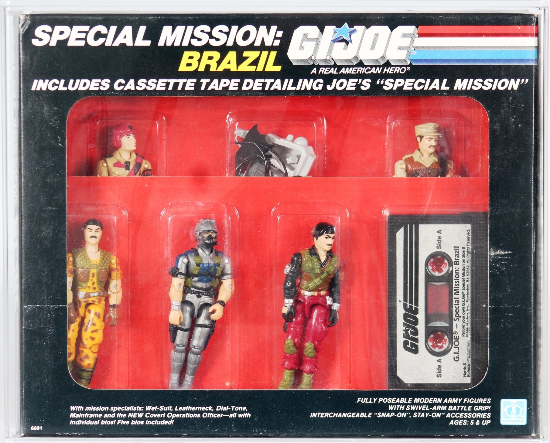 1986 Hasbro G.I. Joe Boxed 5-Pack Playset - Special Mission Brazil with  Cassette