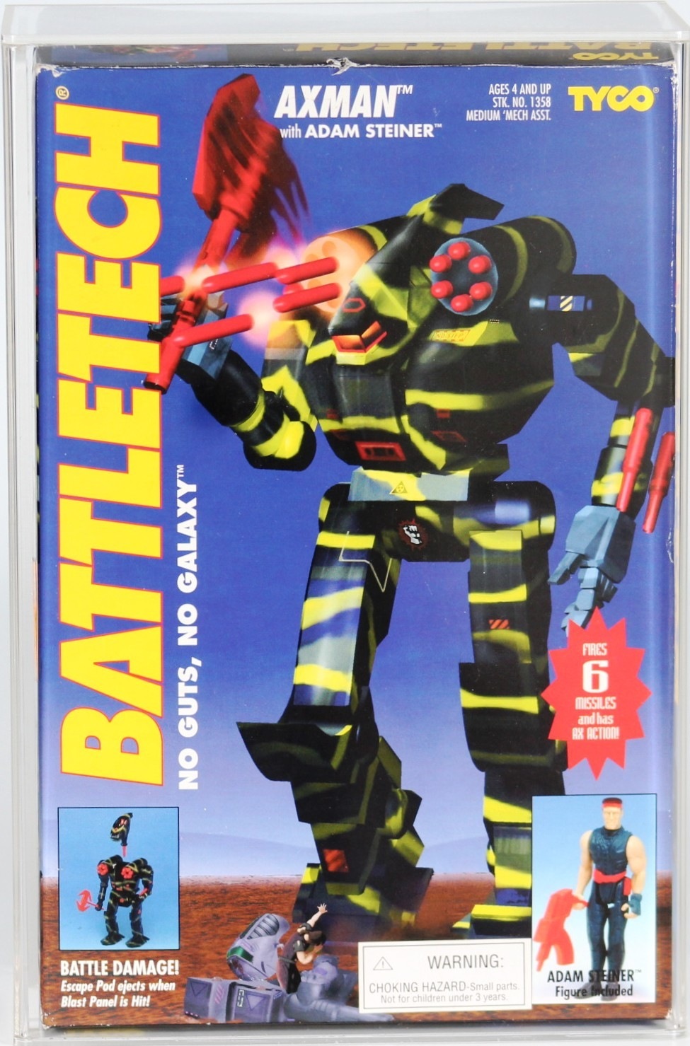 1994 Tyco Battletech Boxed Action Figure - Axman with Adam Steiner