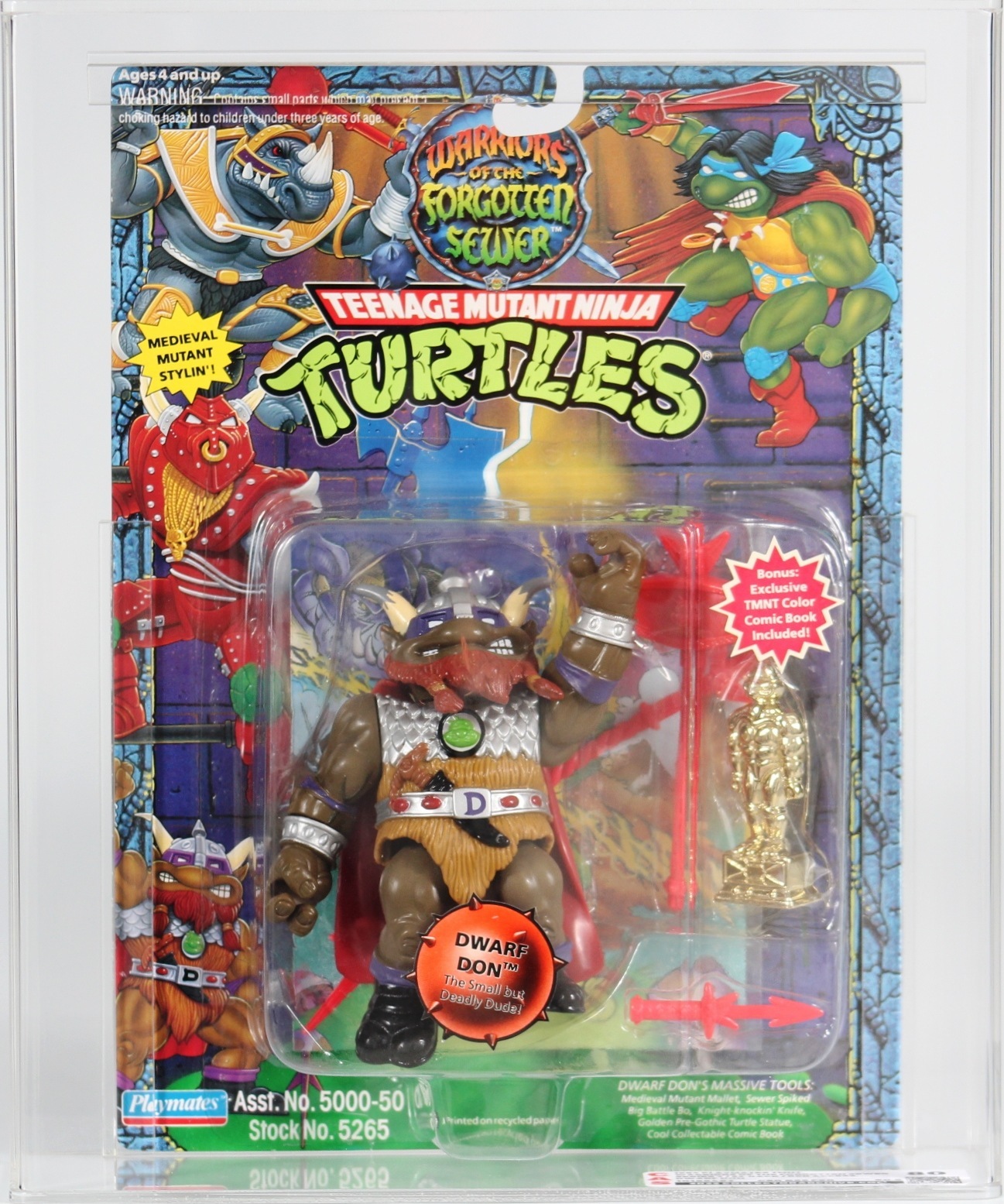 1994 Playmates Teenage Mutant Ninja Turtles Carded Action Figure ...