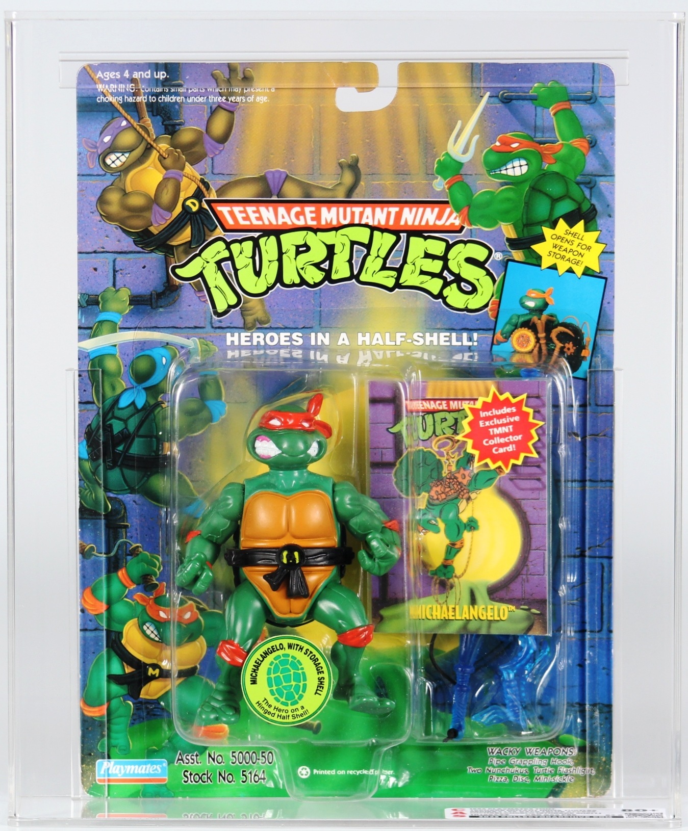 1994 Playmates Teenage Mutant Ninja Turtles Carded Action Figure ...