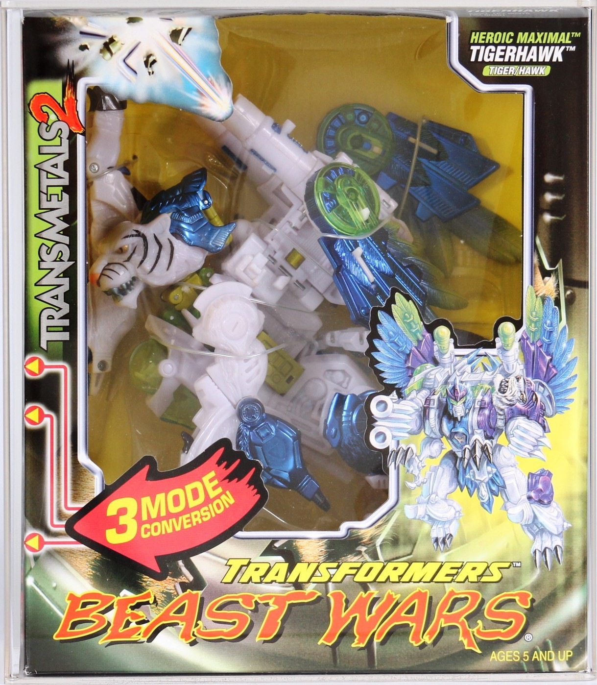 1999 Hasbro Transformers Beast Wars Transmetals 2 Ultra Boxed Action Figure  - Tigerhawk