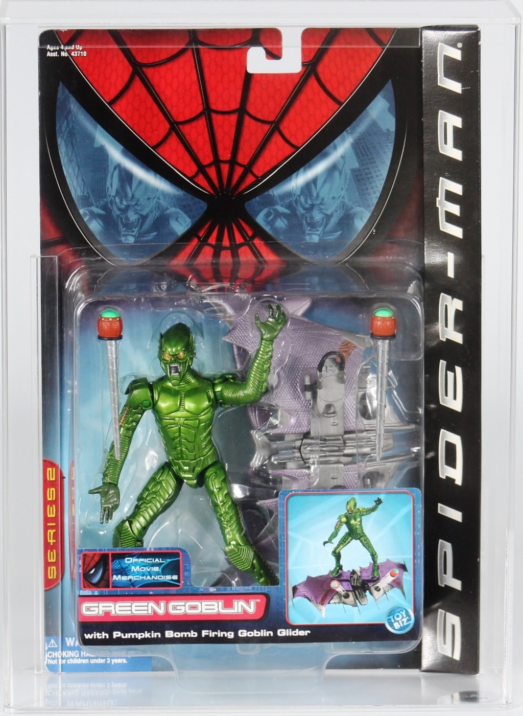 2002 Toy Biz Marvel Spider-Man Movie Carded Action Figure - Green Goblin
