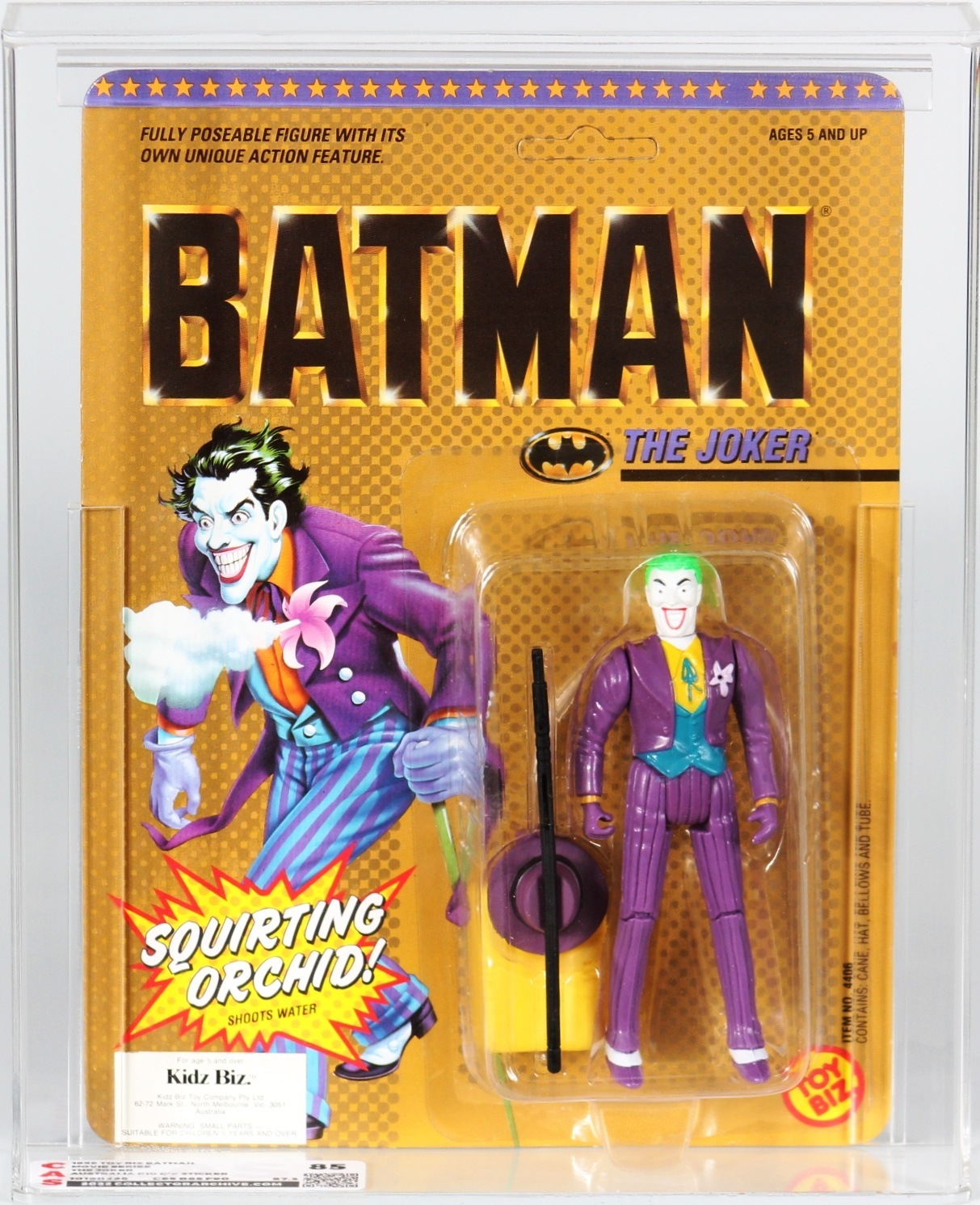 1989 Toy Biz Batman Carded Figure - The Joker
