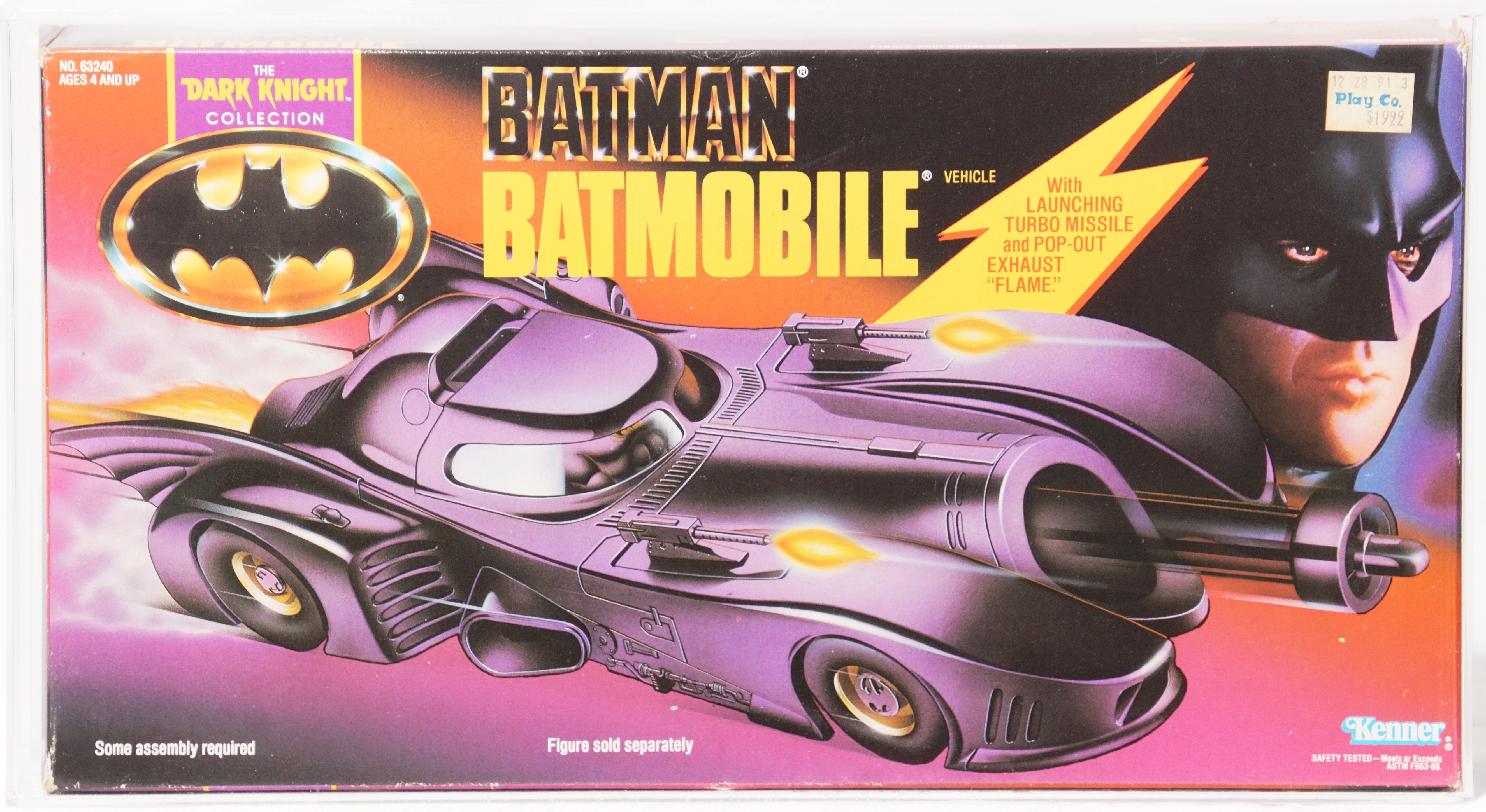 1991 Kenner Batman Dark Knight Collection Boxed Vehicle - Batmobile
