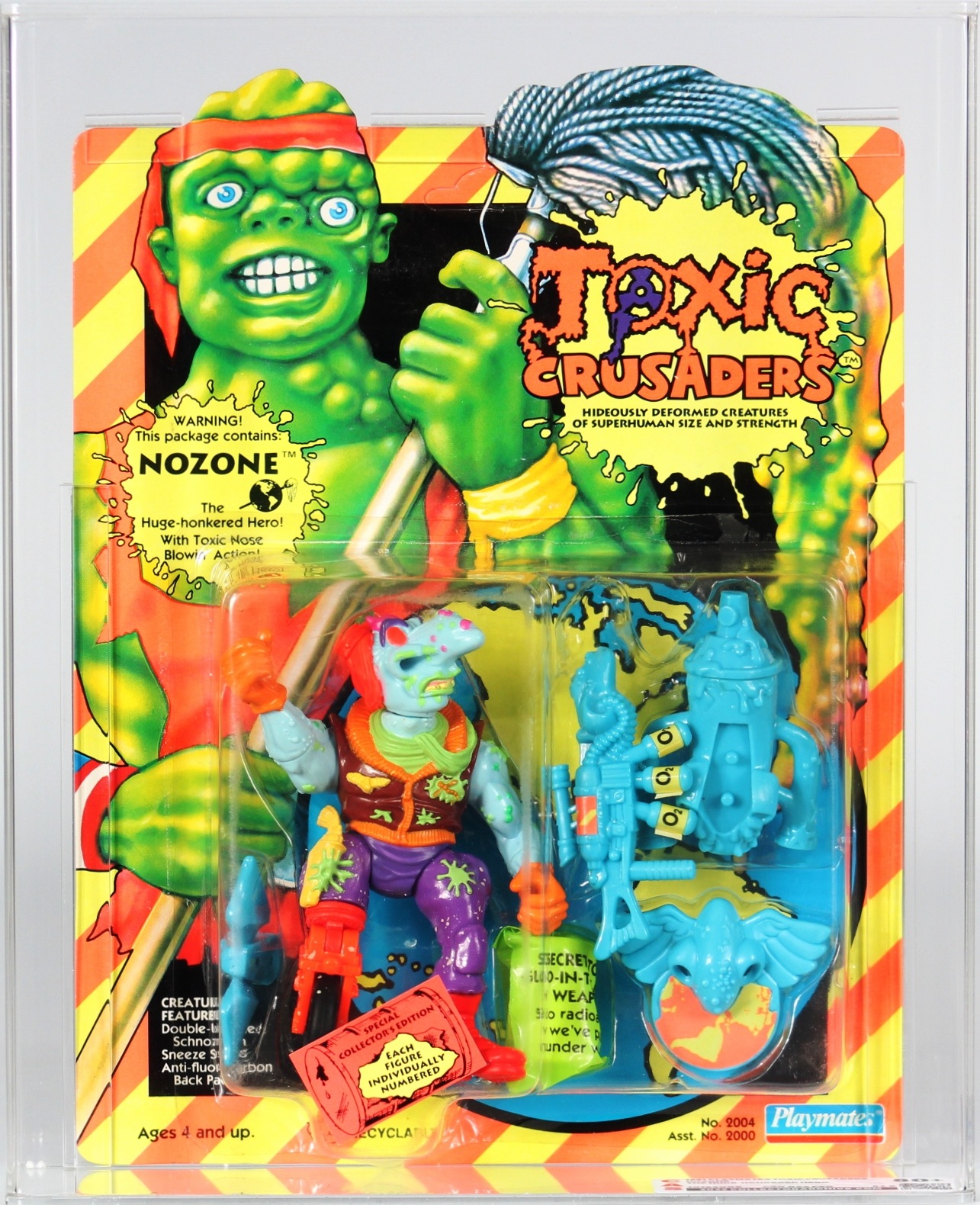 1991 Playmates Toxic Crusaders Carded Action Figure - Nozone