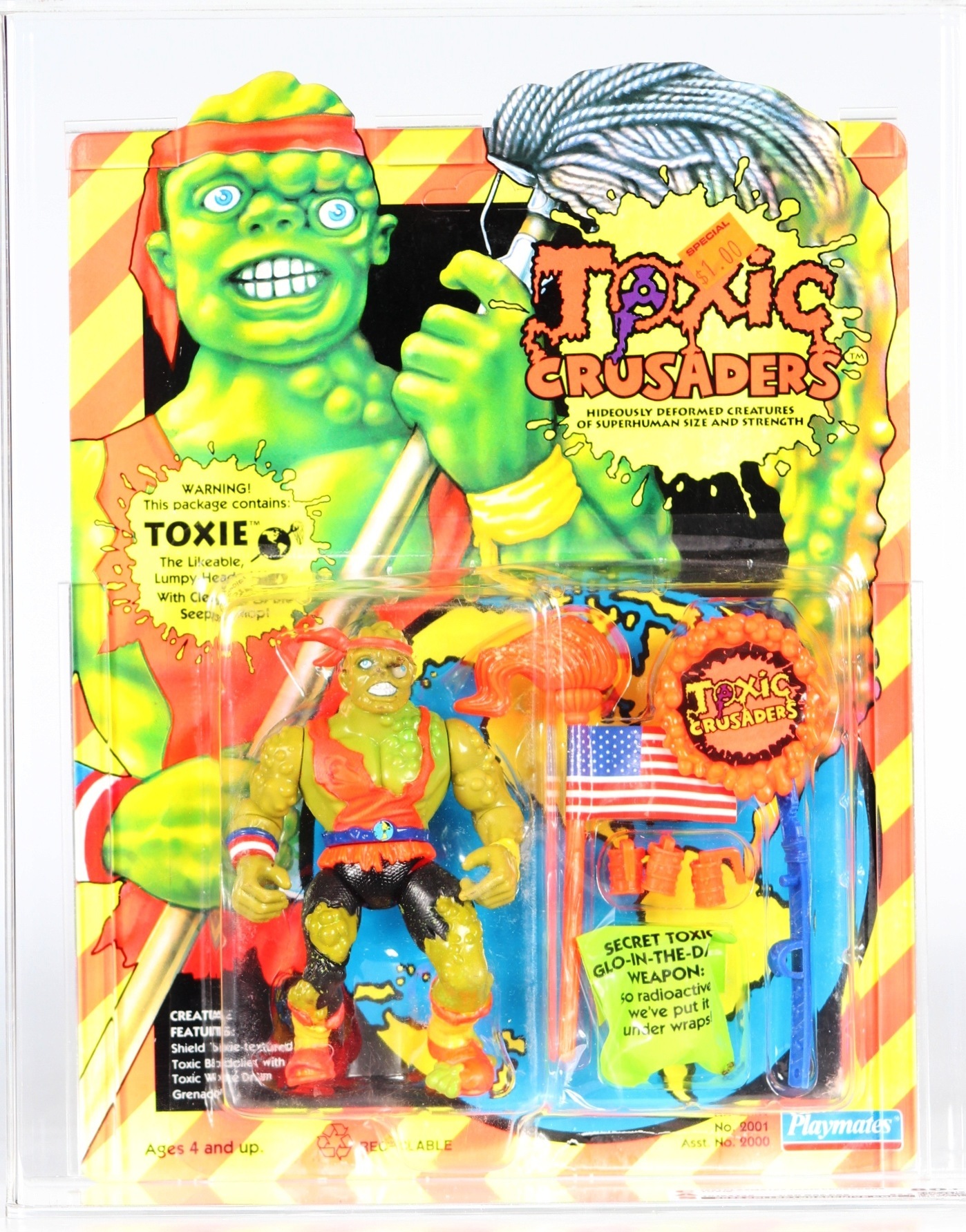 1991 Playmates Toxic Crusaders - Toxic Avenger Toxie Figure With