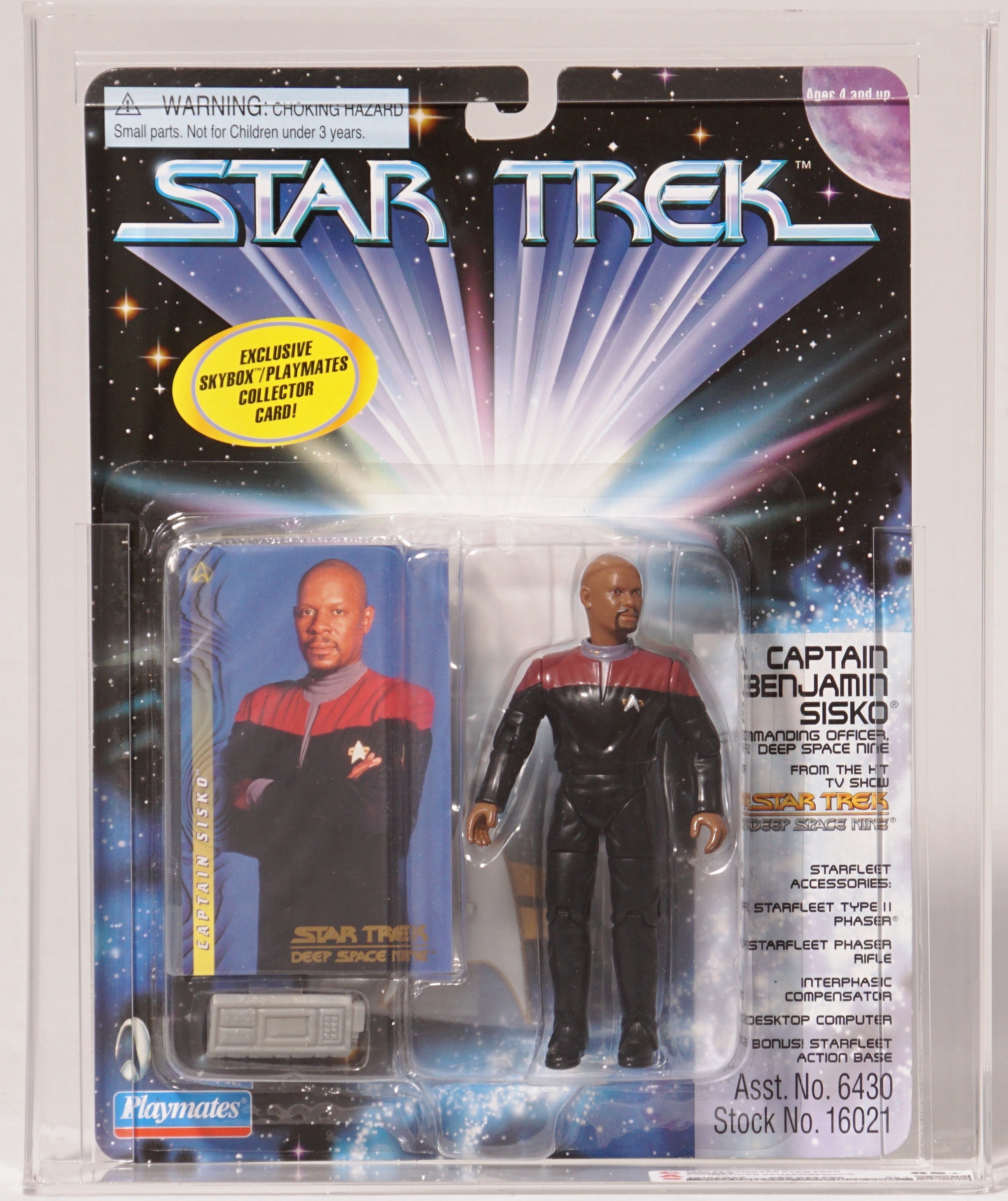 1997 Playmates Star Trek Carded Action Figure - Captain Benjamin Sisko