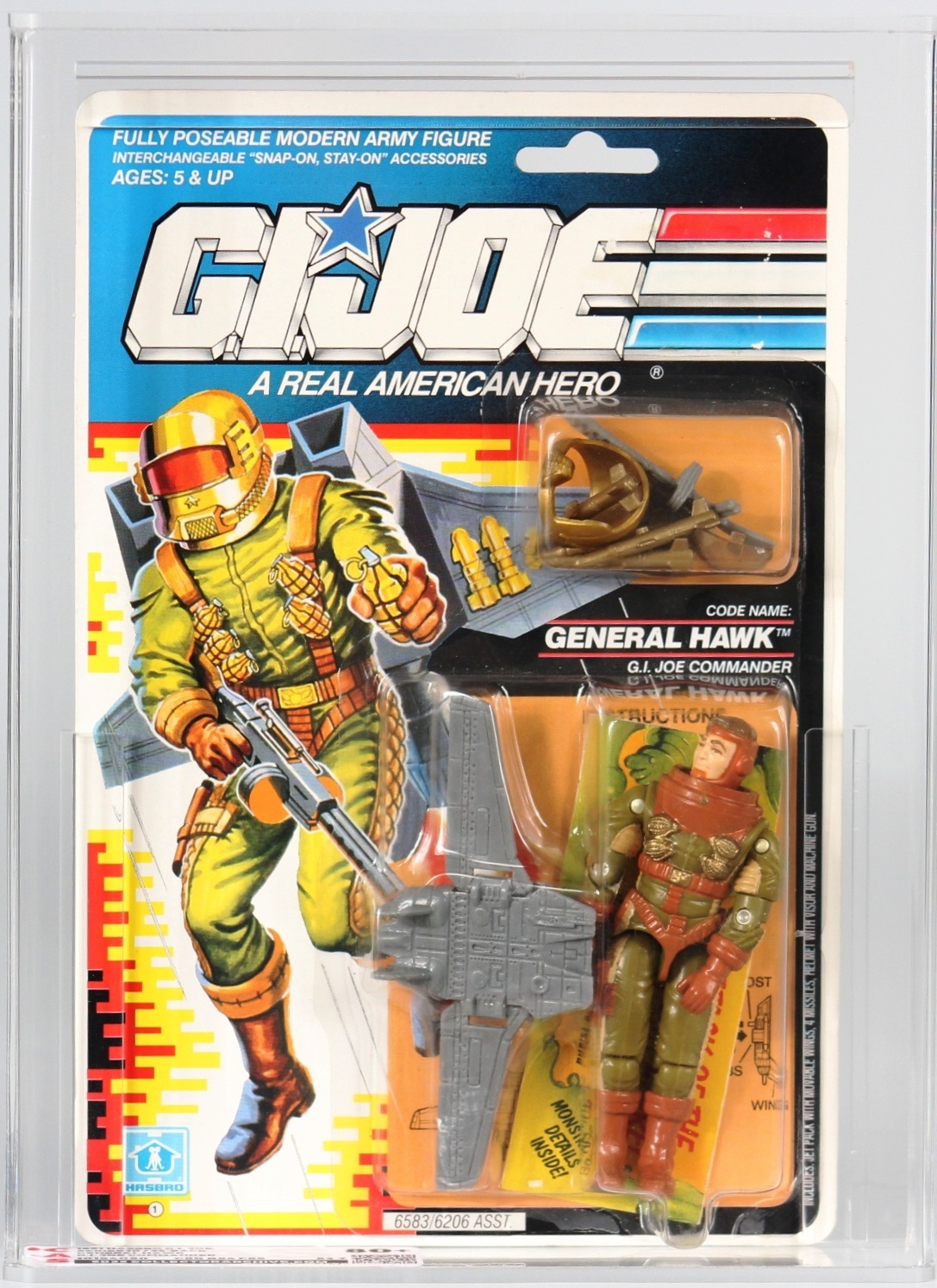 G I JOE BODY PART 1991 General Hawk V1     Right Arm    C8.5 Very Good 