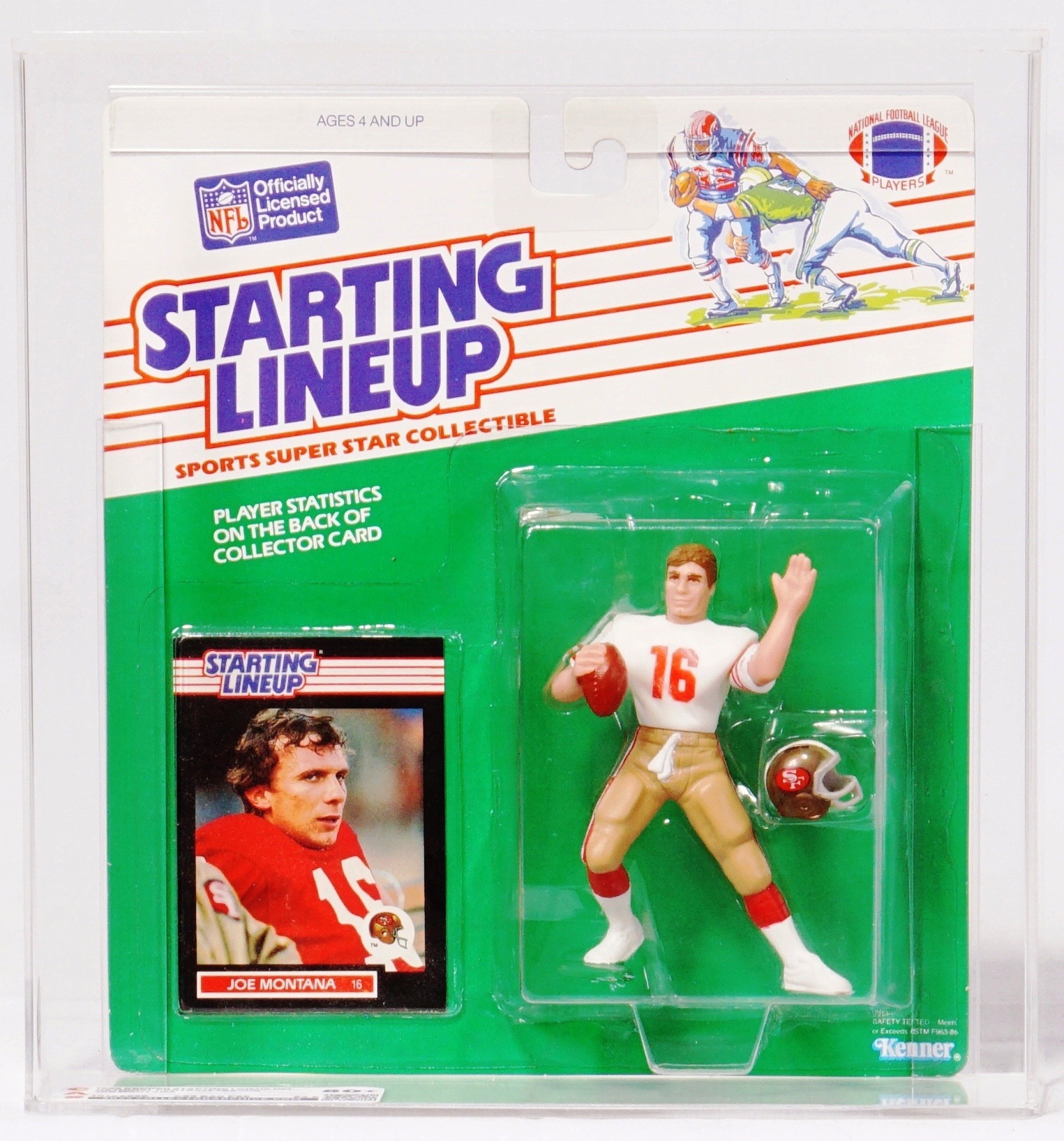 1989 Kenner Starting Lineup NFL Carded Sports Figure - Joe Montana