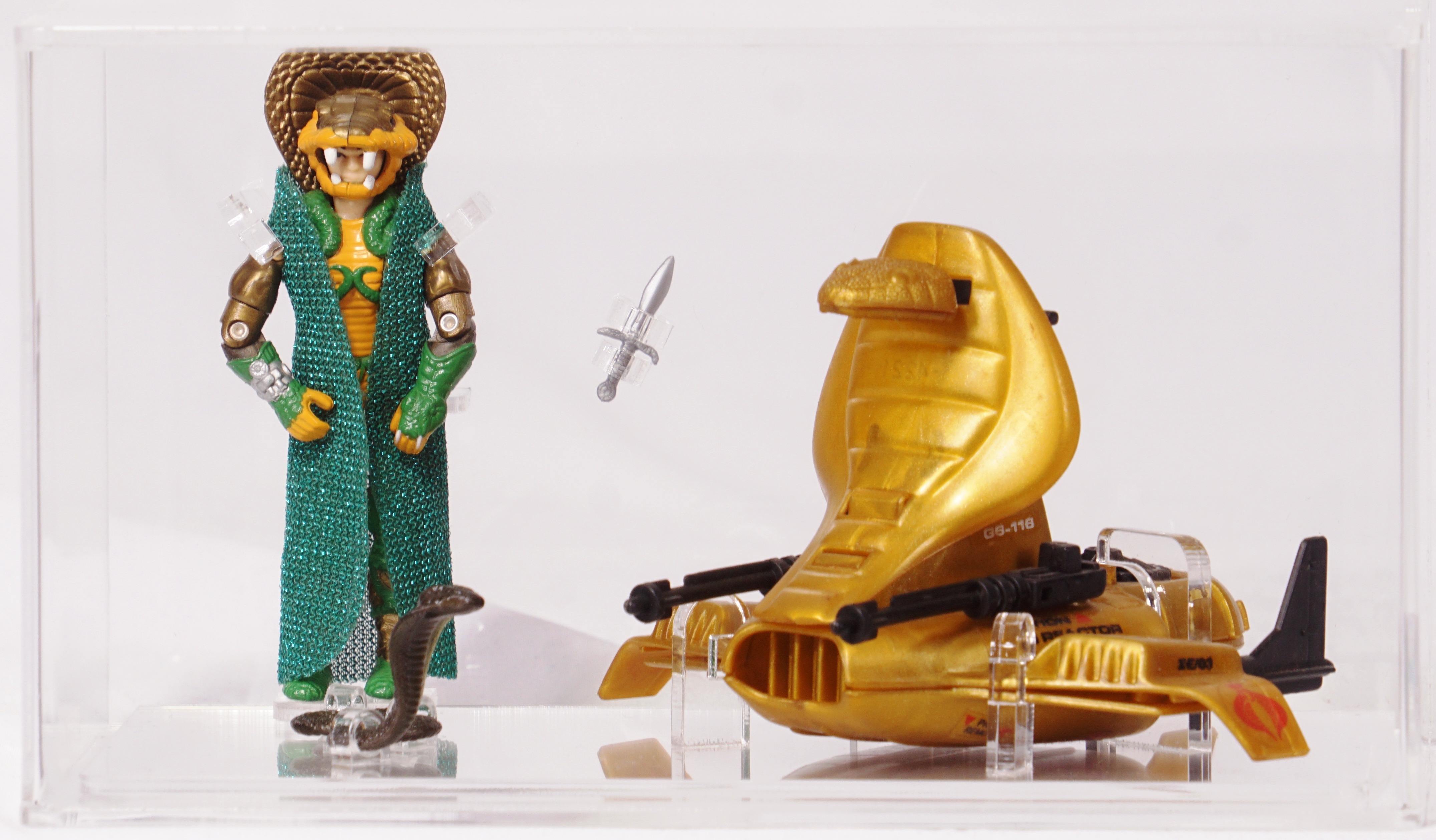 1986 Hasbro G.I. Joe Loose Action Figure - Serpentor Cobra Emperor with Air  Chariot