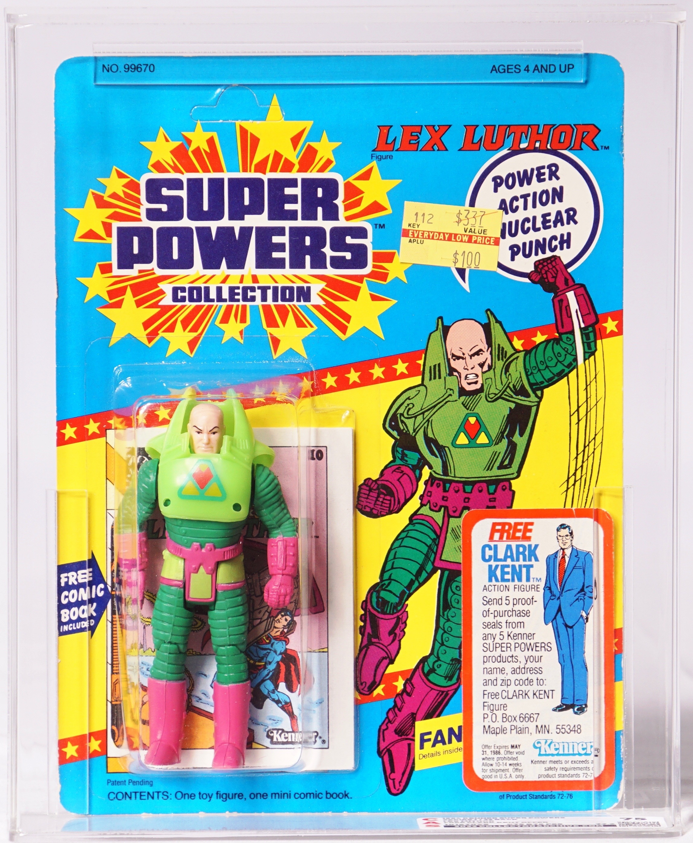1984 Kenner Super Powers Carded Action Figure - Lex Luthor