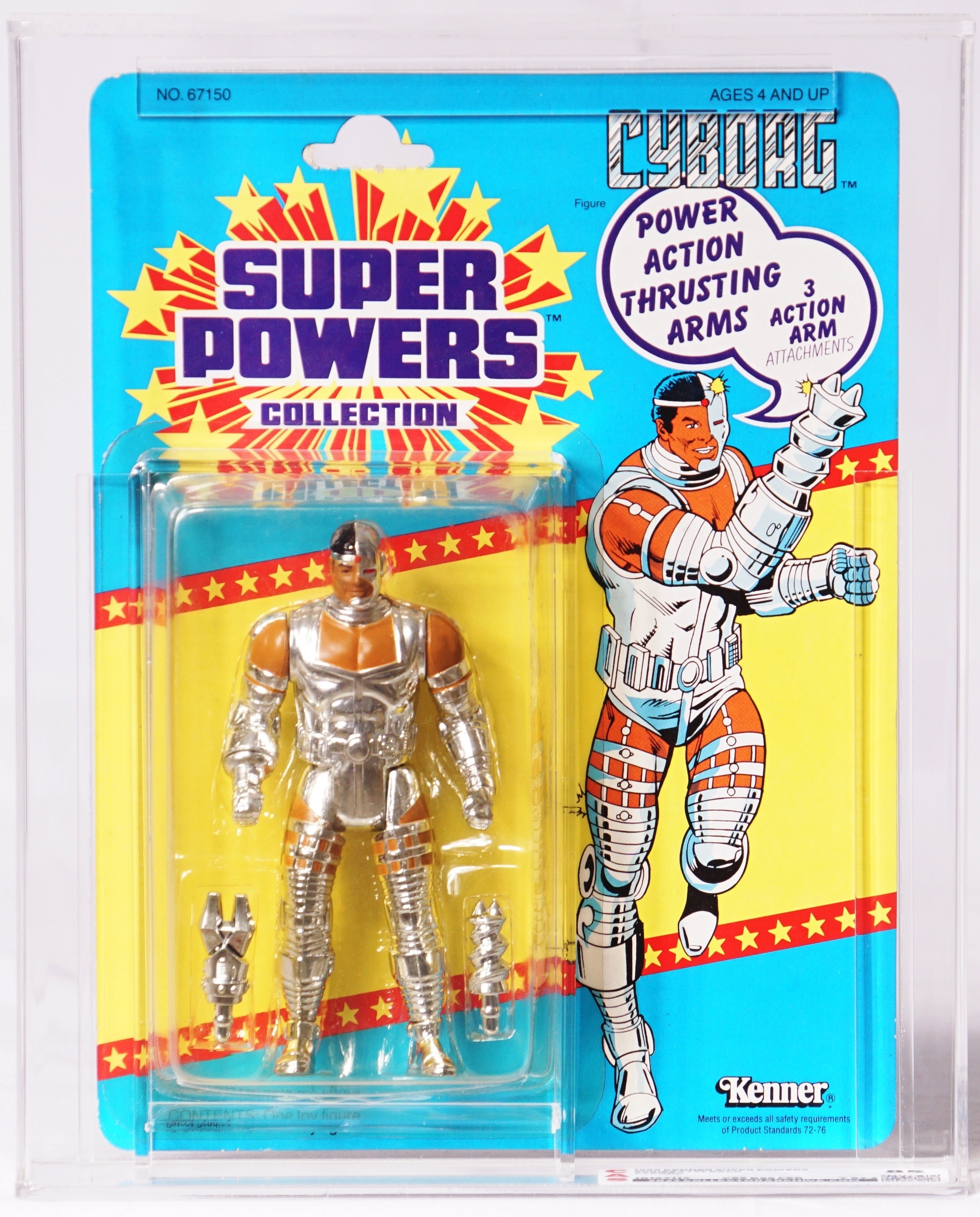 1986 Kenner Super Powers Carded Action Figure - Cyborg