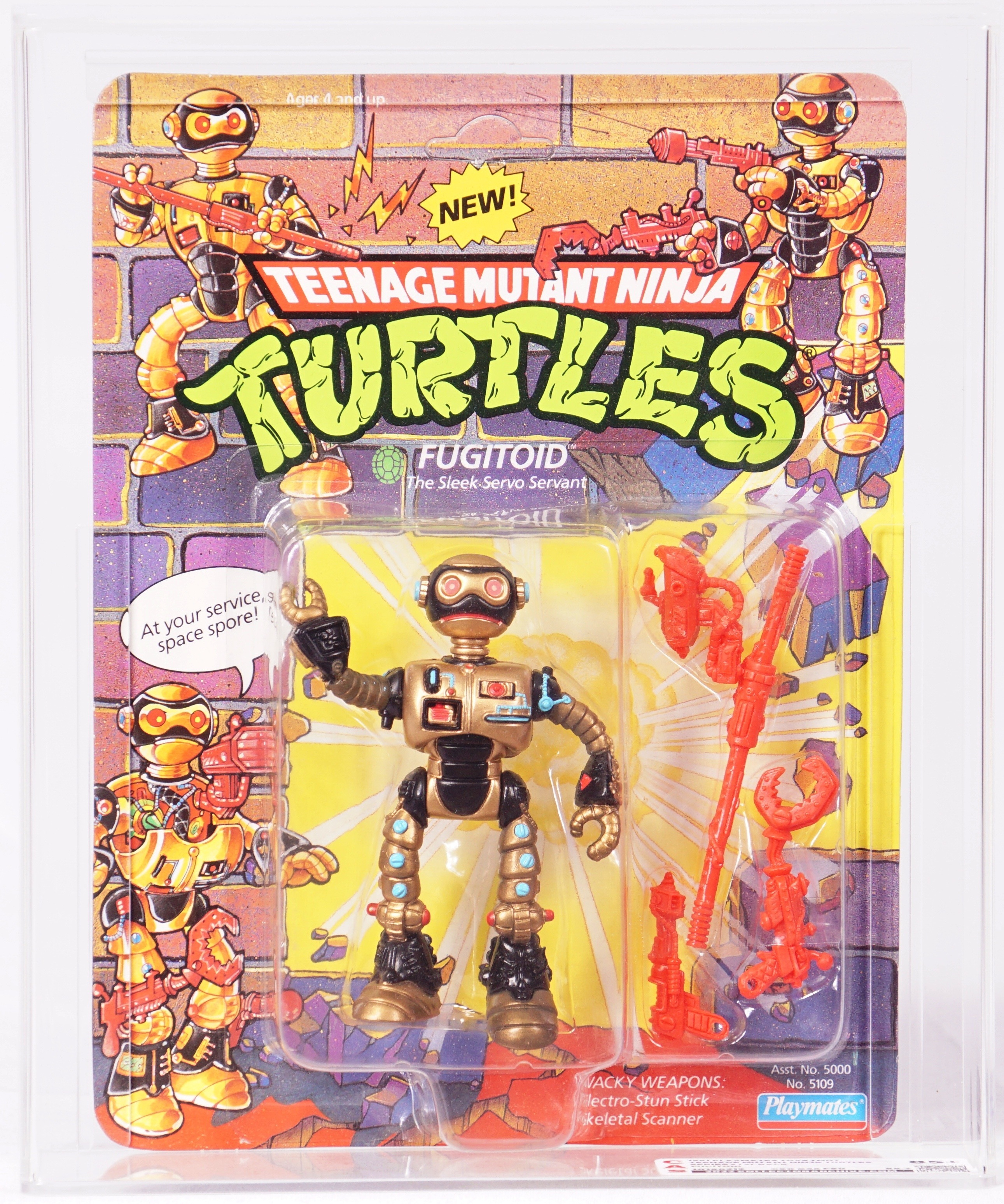 1990 Playmates Carded Teenage Mutant Ninja Turtles Carded Action Figure -  Fugitoid