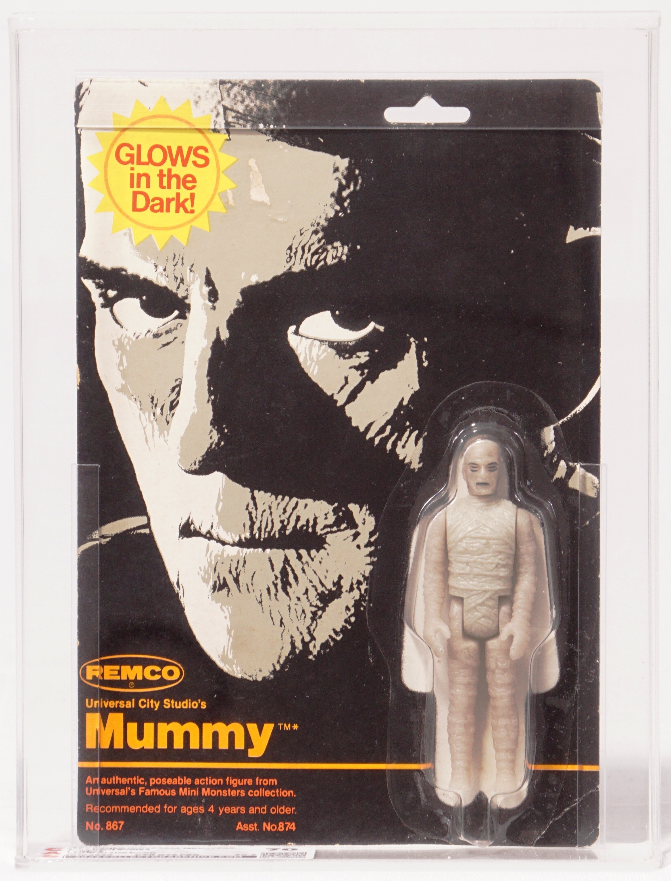 1980 Remco Universal Monsters 3-3/4 Inch Carded Action Figure - Mummy