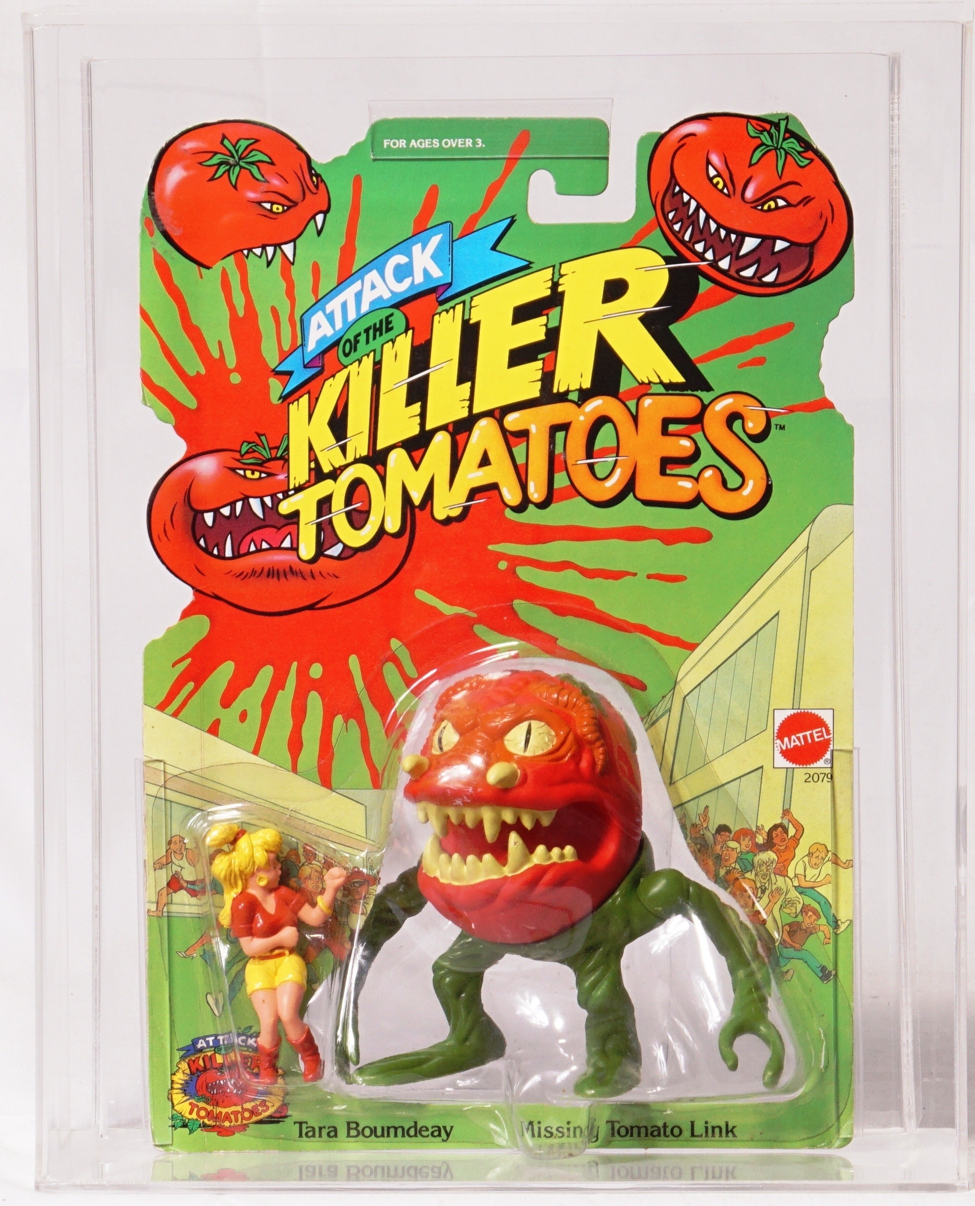 1991 Mattel Attack of the Killer Tomatoes Carded Figure - Tara Boumdeay /  Missing Tomato Link