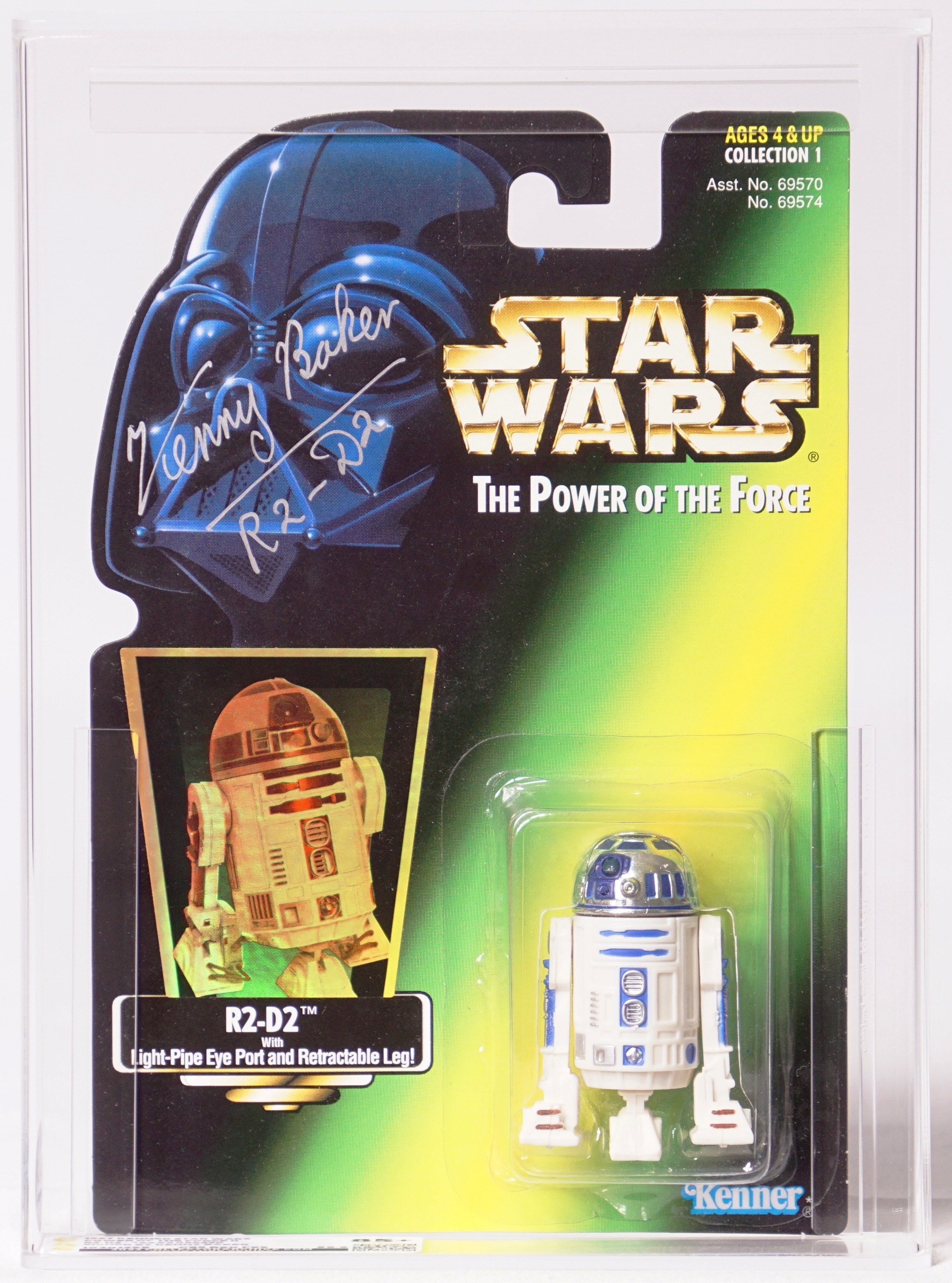 CUSTOM 1997 Kenner Star Wars POTF Carded Action Figure - R2-D2 (Signed ...