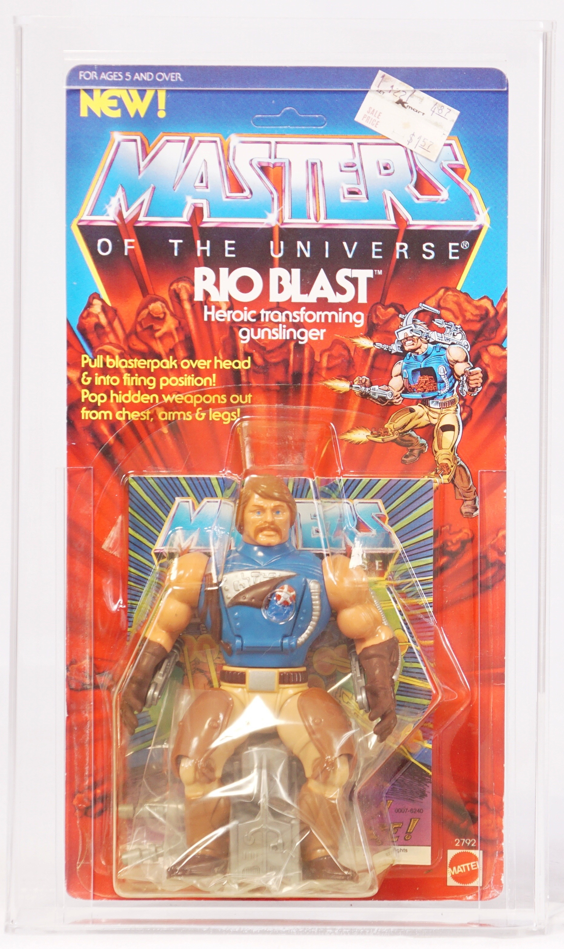 1986 Mattel He-Man MOTU Carded Action Figure - Rio Blast