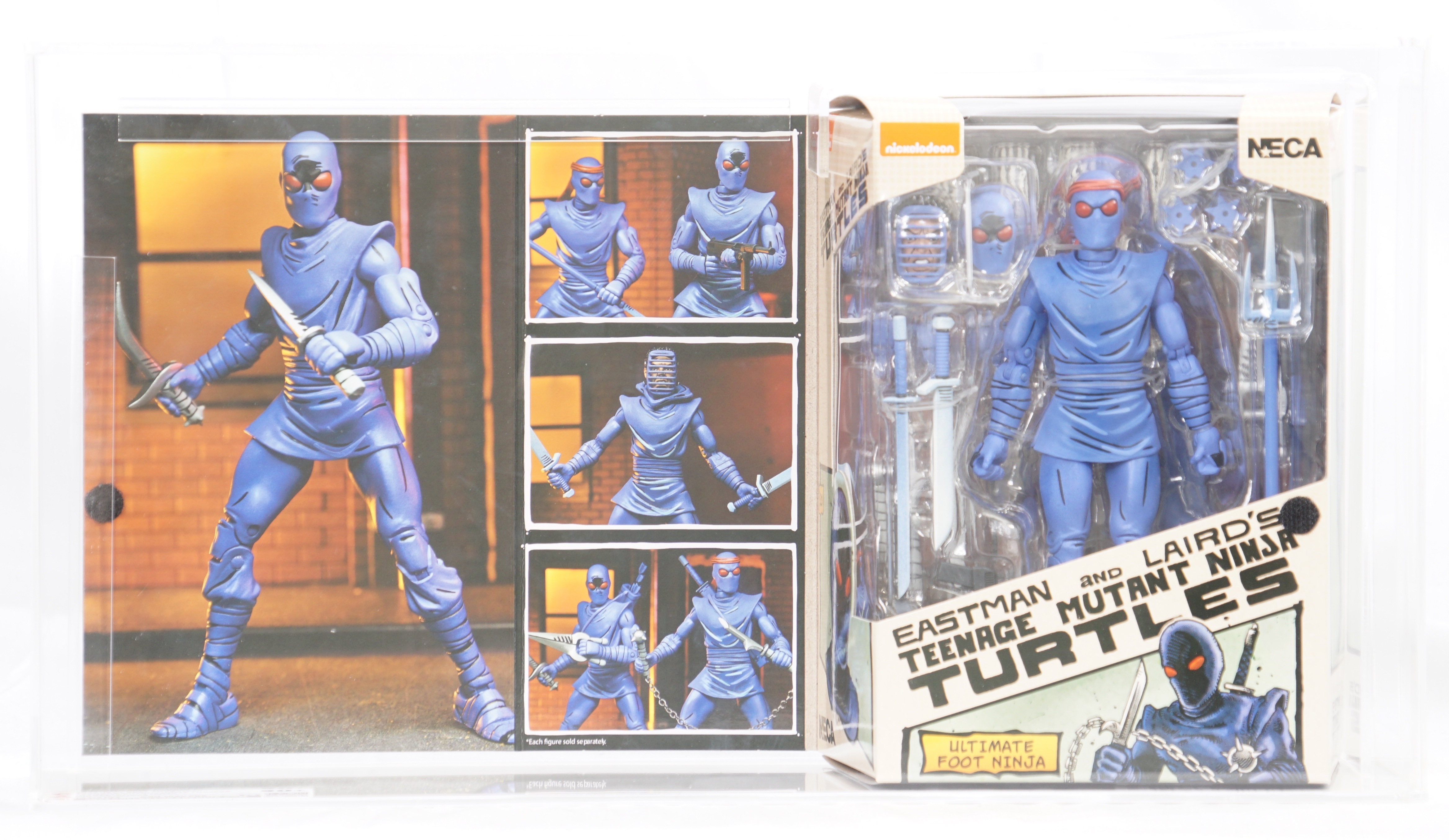 2023 Neca Reel Toys Teenage Mutant Ninja Turtles Boxed Action Figure -  Ultimate Foot Ninja (Flap Open)