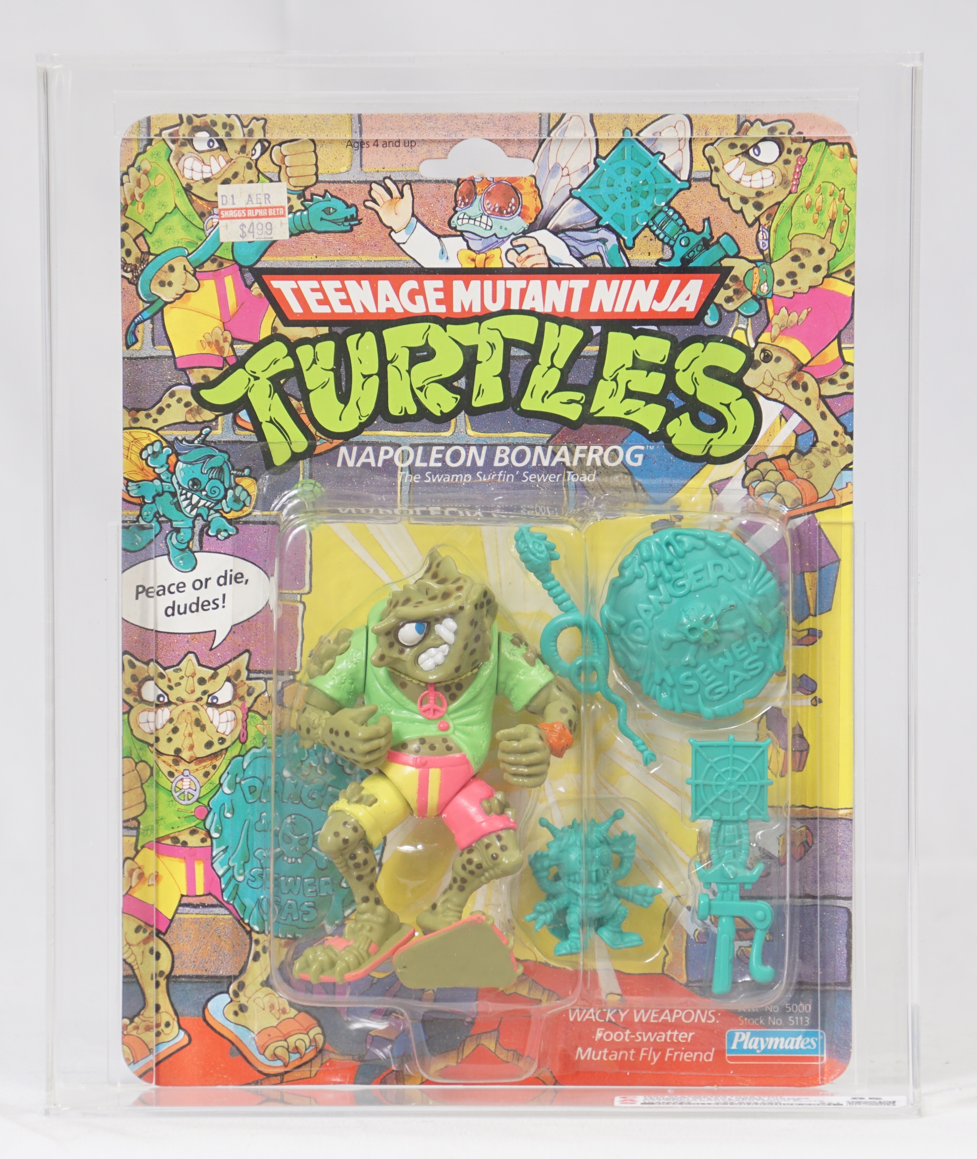 1990 Playmates Teenage Mutant Ninja Turtles Carded Action Figure