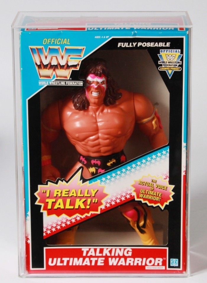 1990 Hasbro WWF Boxed 12 Inch Talking Action Figure - Ultimate Warrior