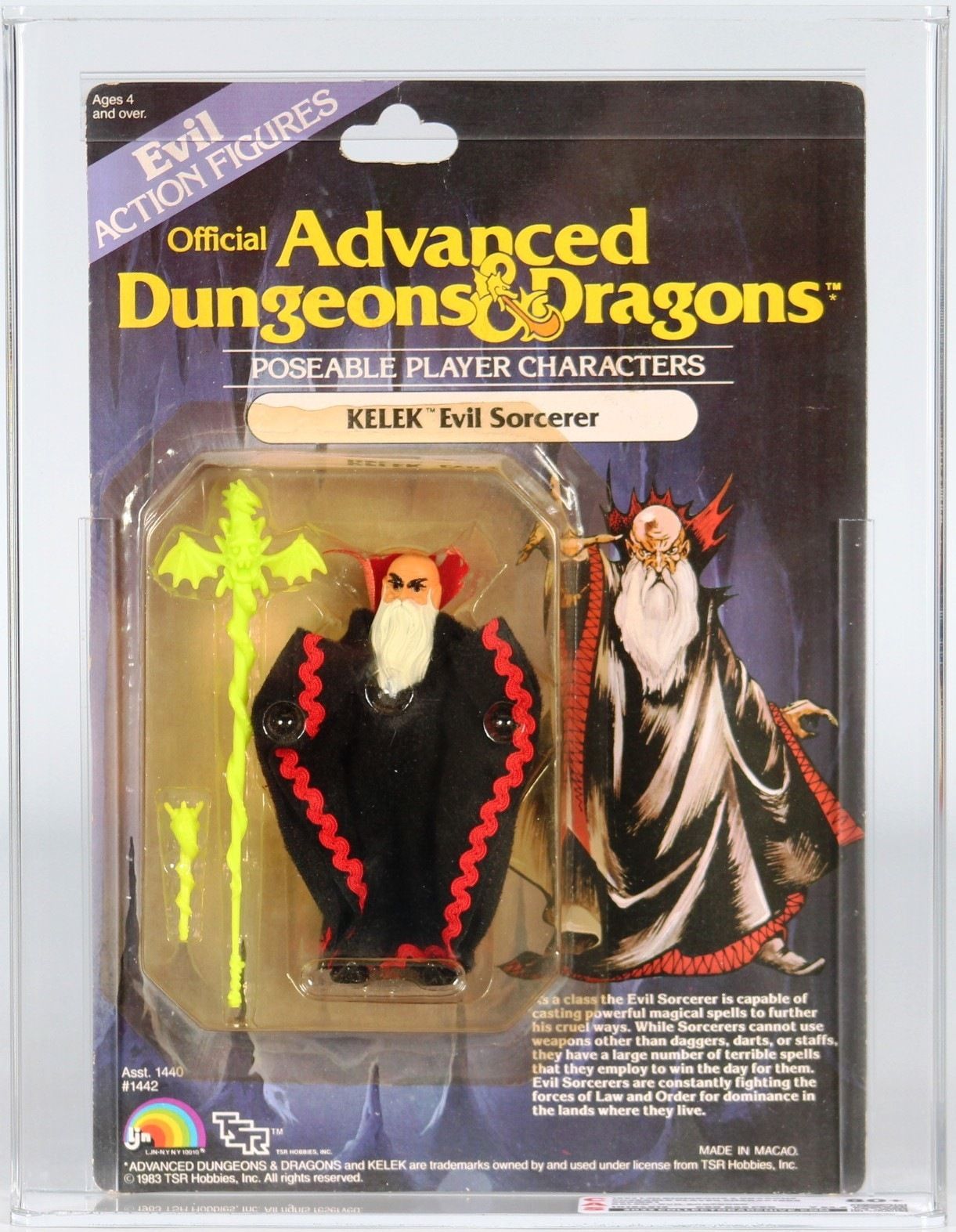 1983 LJN Advanced Dungeons and Dragons Carded Action Figure - Kelek