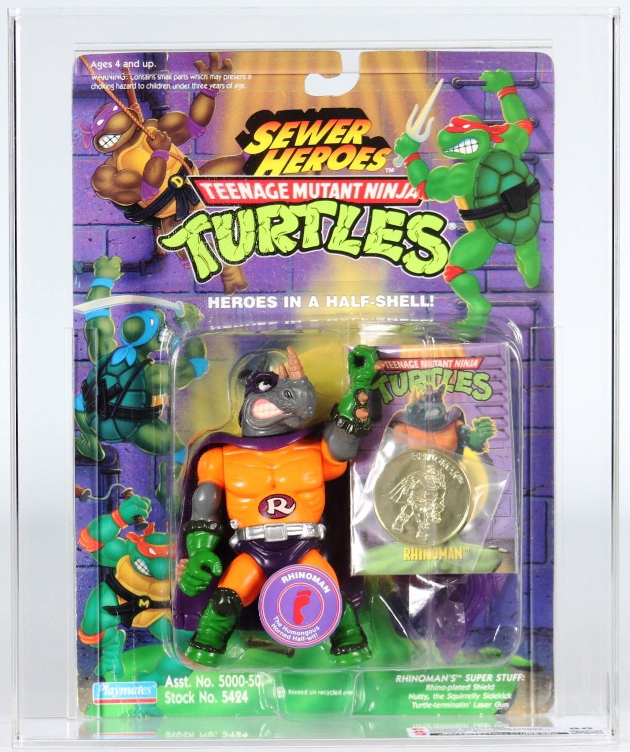 1995 Playmates Teenage Mutant Ninja Turtles Carded Action Figure