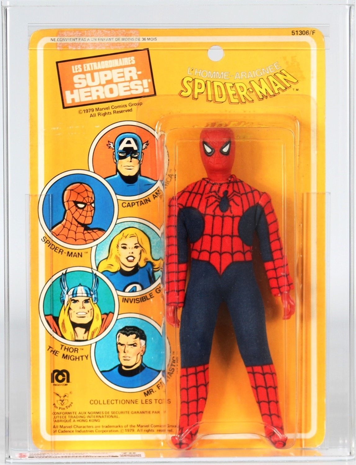 1979 Mego France Pin Pin Toys Mego WGSH Carded Action Figure