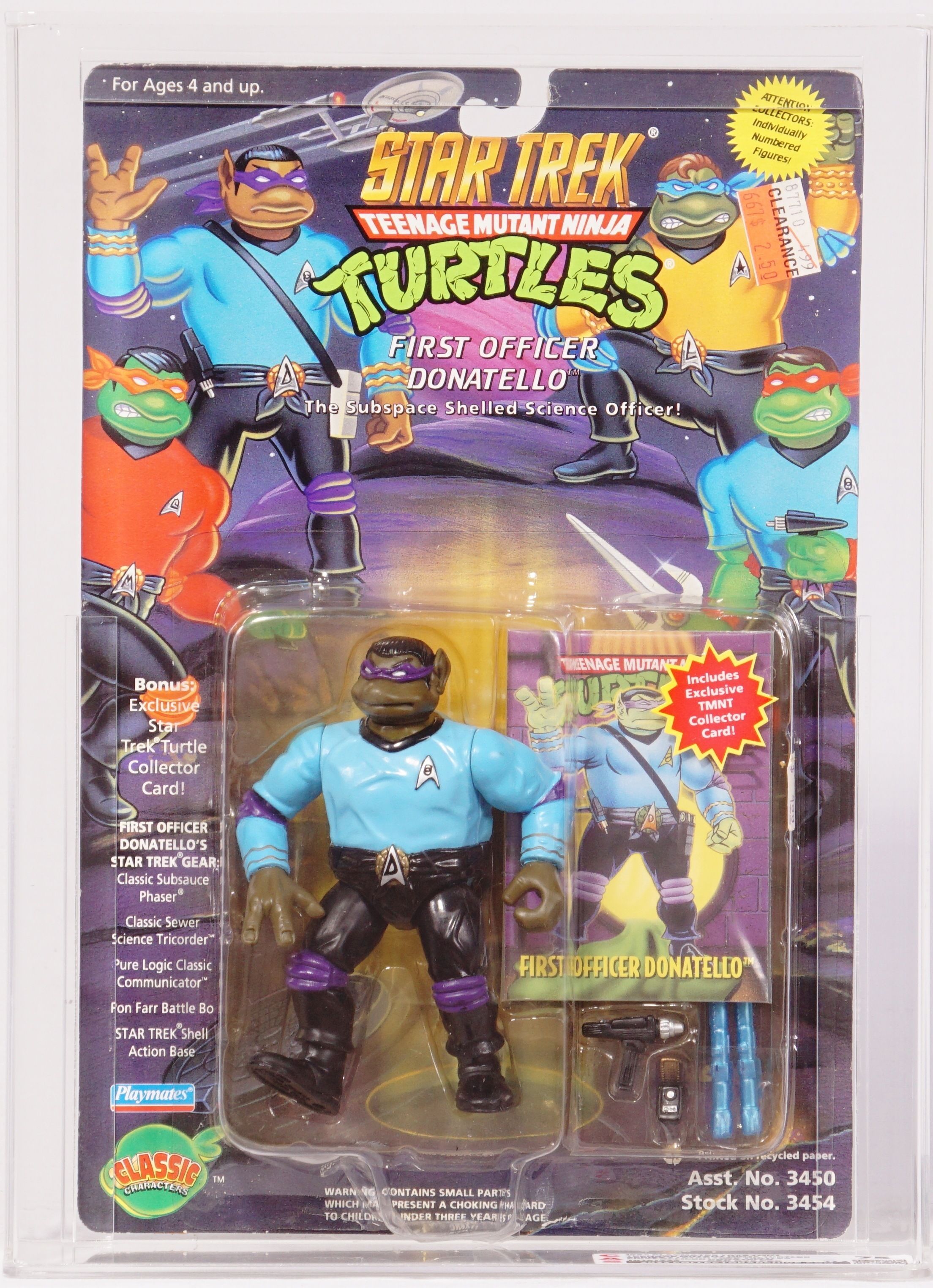 1994 Playmates Teenage Mutant Ninja Turtles Star Trek Carded
