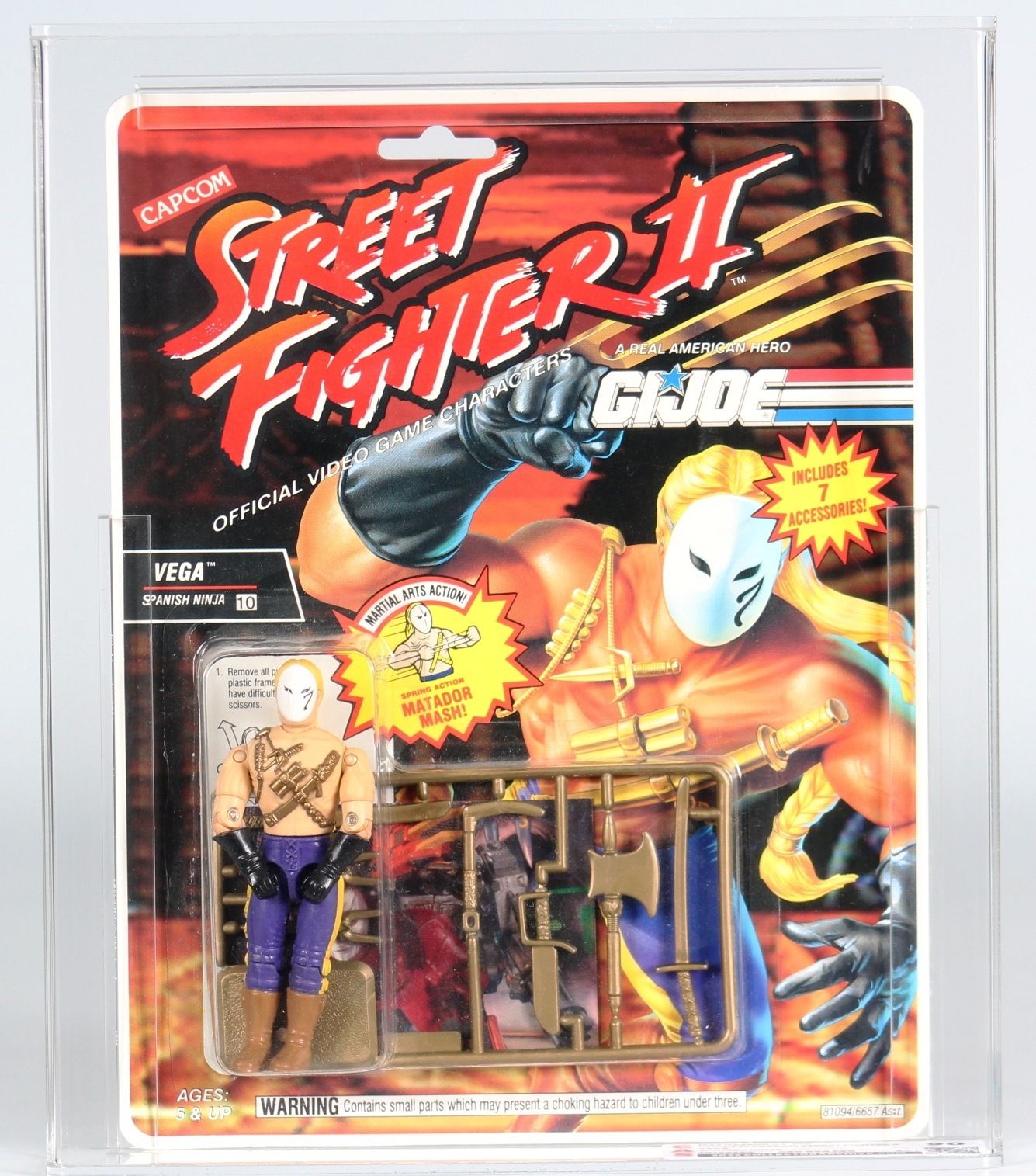1993 Hasbro G.I. Joe Carded Action Figure - Capcom Street Fighter
