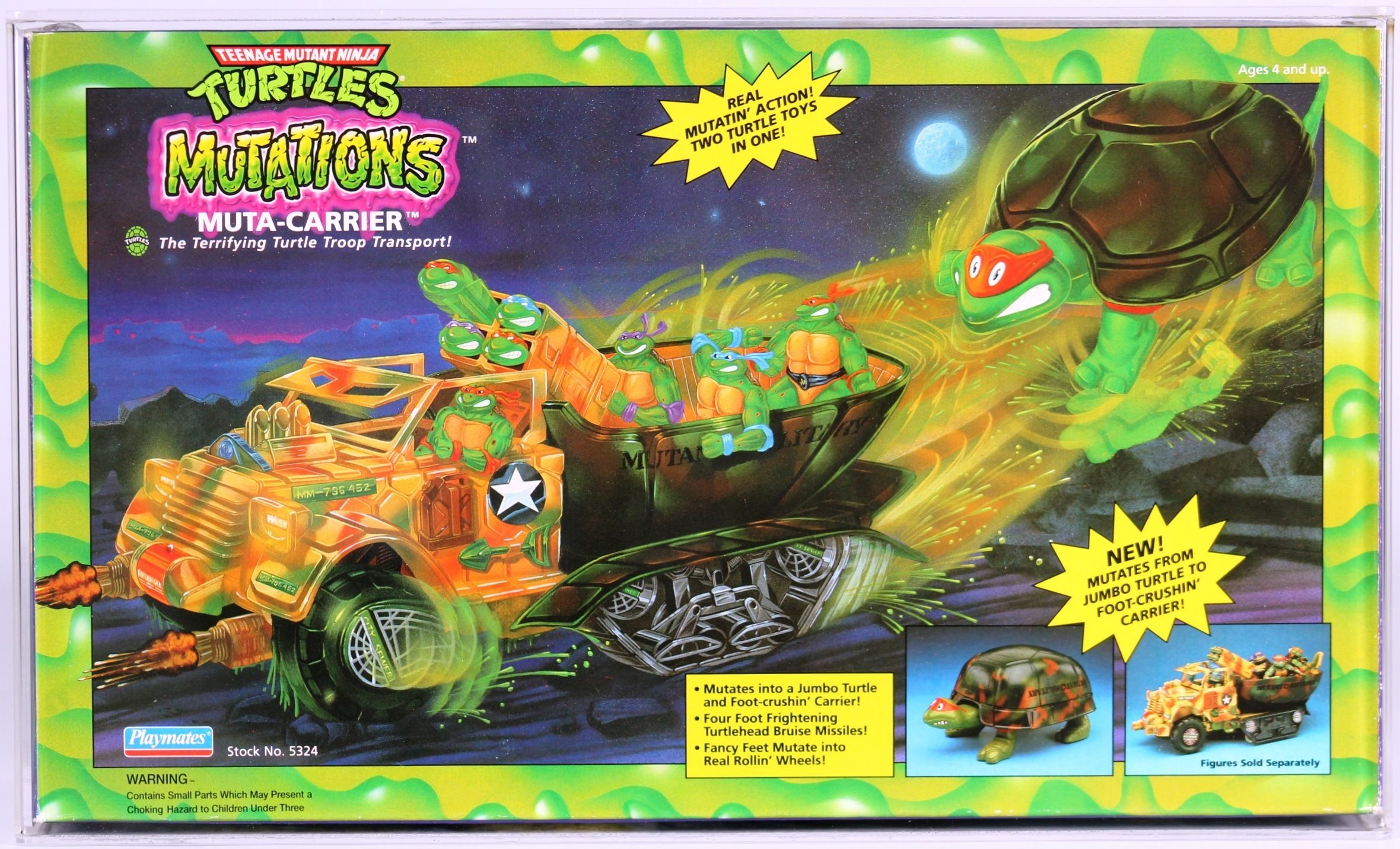 TMNT ミュータキャリア 1992 1992 Playmates Teenage Mutant Ninja Turtles Boxed Vehicle - Muta