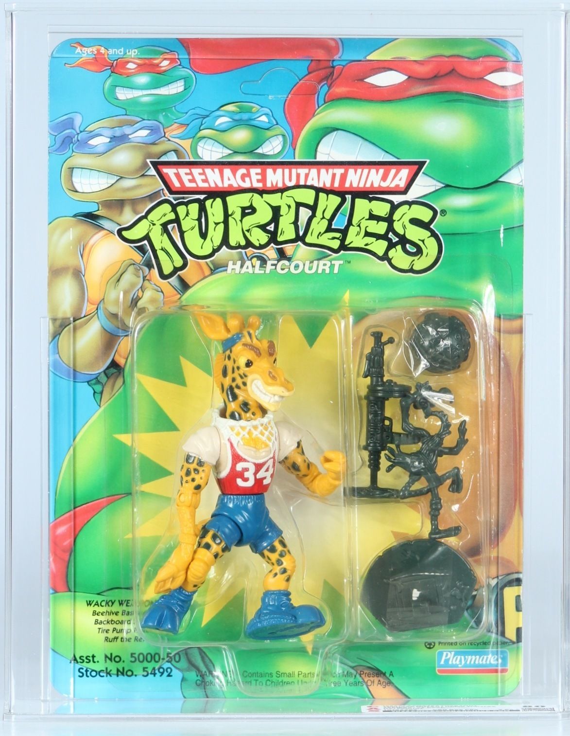 1992 Playmates Teenage Mutant Ninja Turtles Carded Action Figure