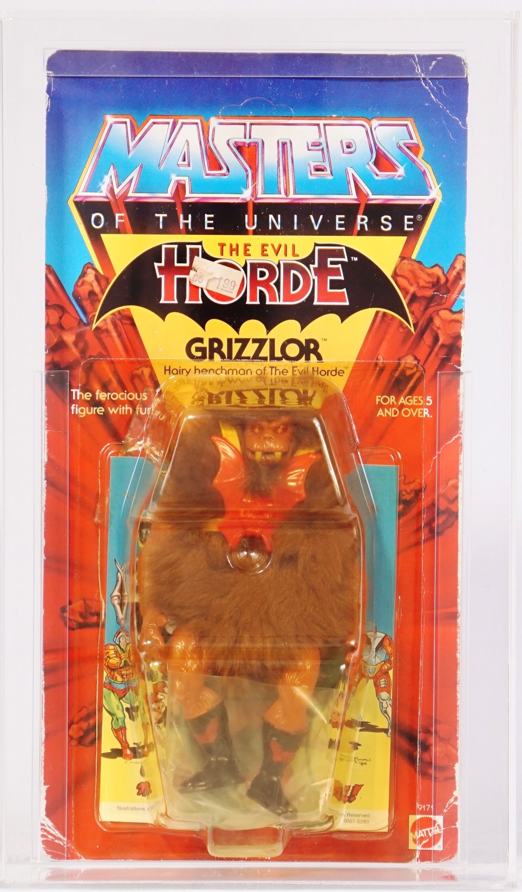 1985 Mattel He-Man MOTU Carded Action Figure - Grizzlor