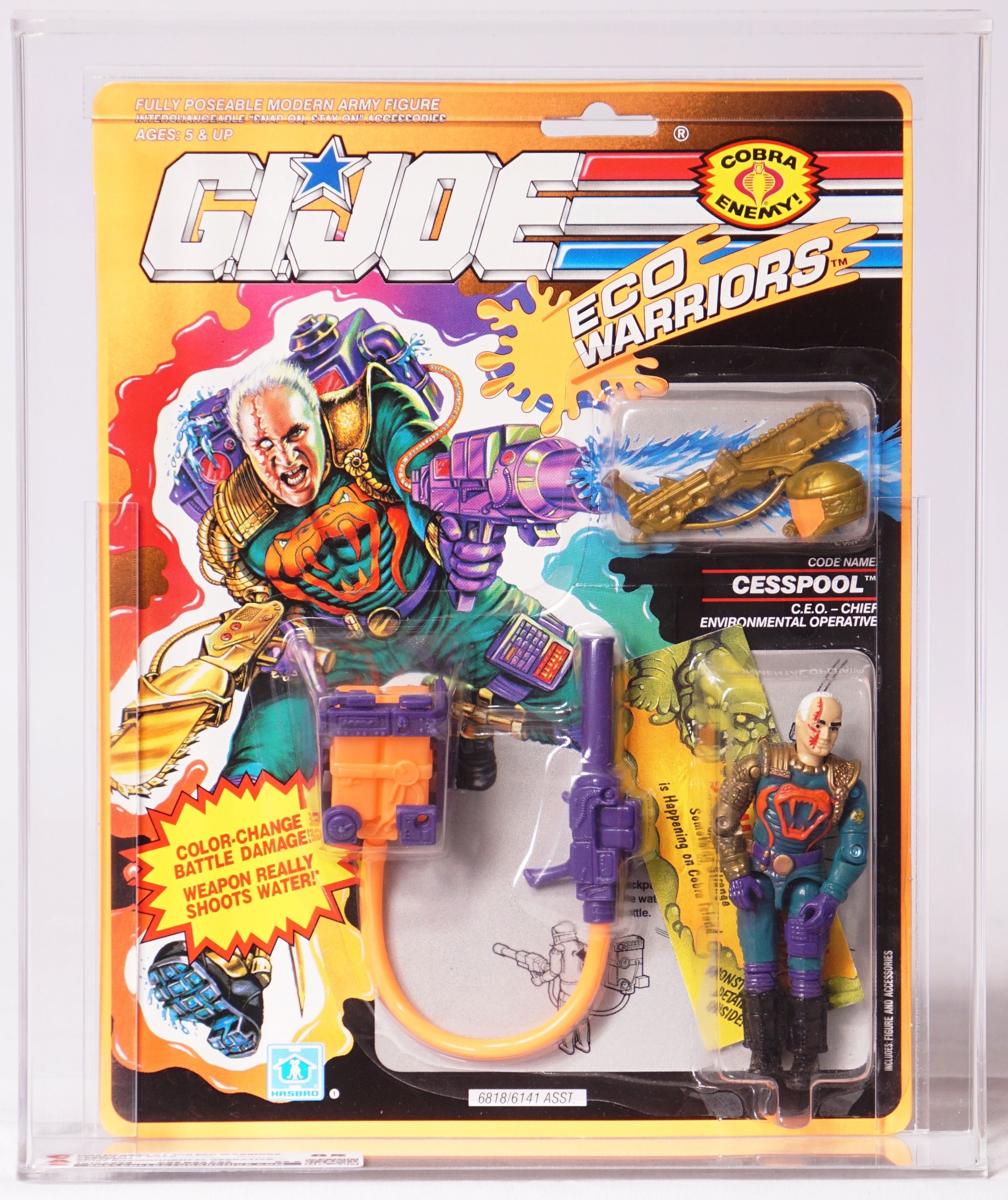 1992 Hasbro G.I. Joe Eco Warriors Carded Action Figure - Cesspool