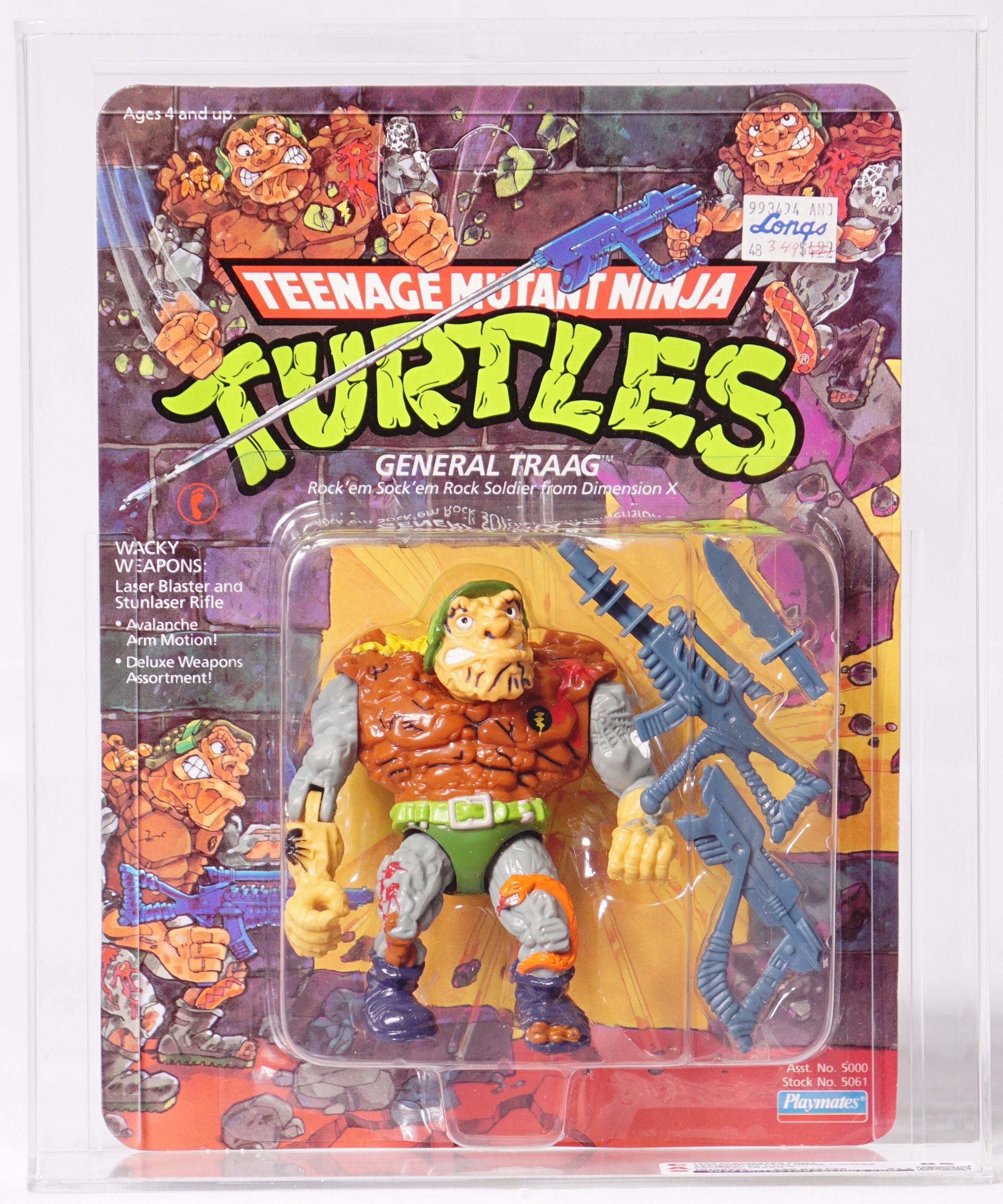 1989 Playmates Teenage Mutant Ninja Turtles Carded Action Figure